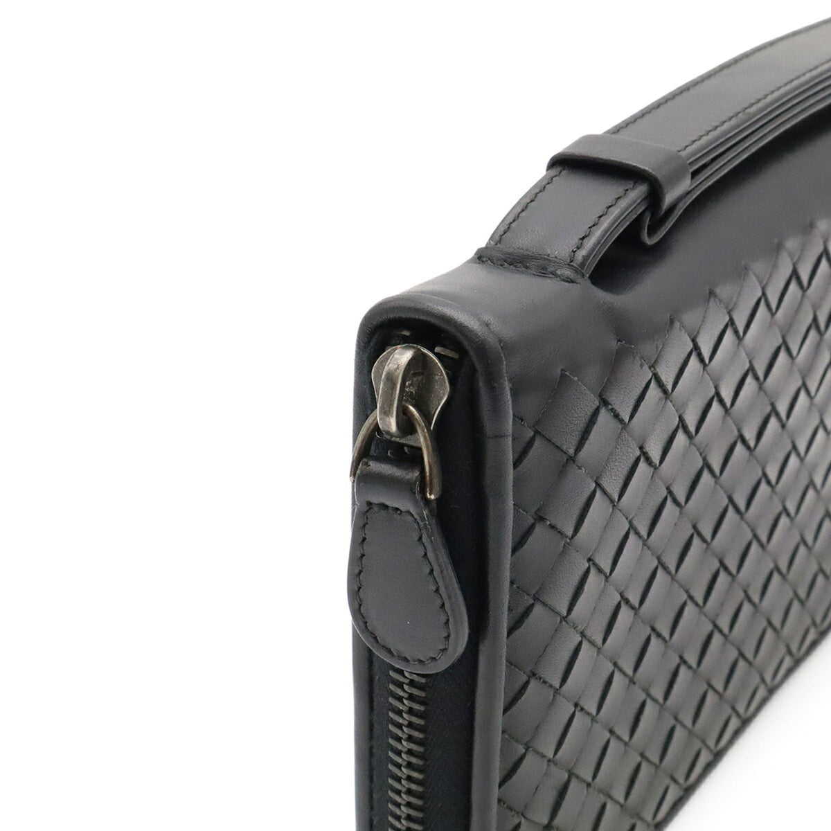 Bottega Veneta Black Leather Long Wallet (Bi-Fold) (Pre-Owned)