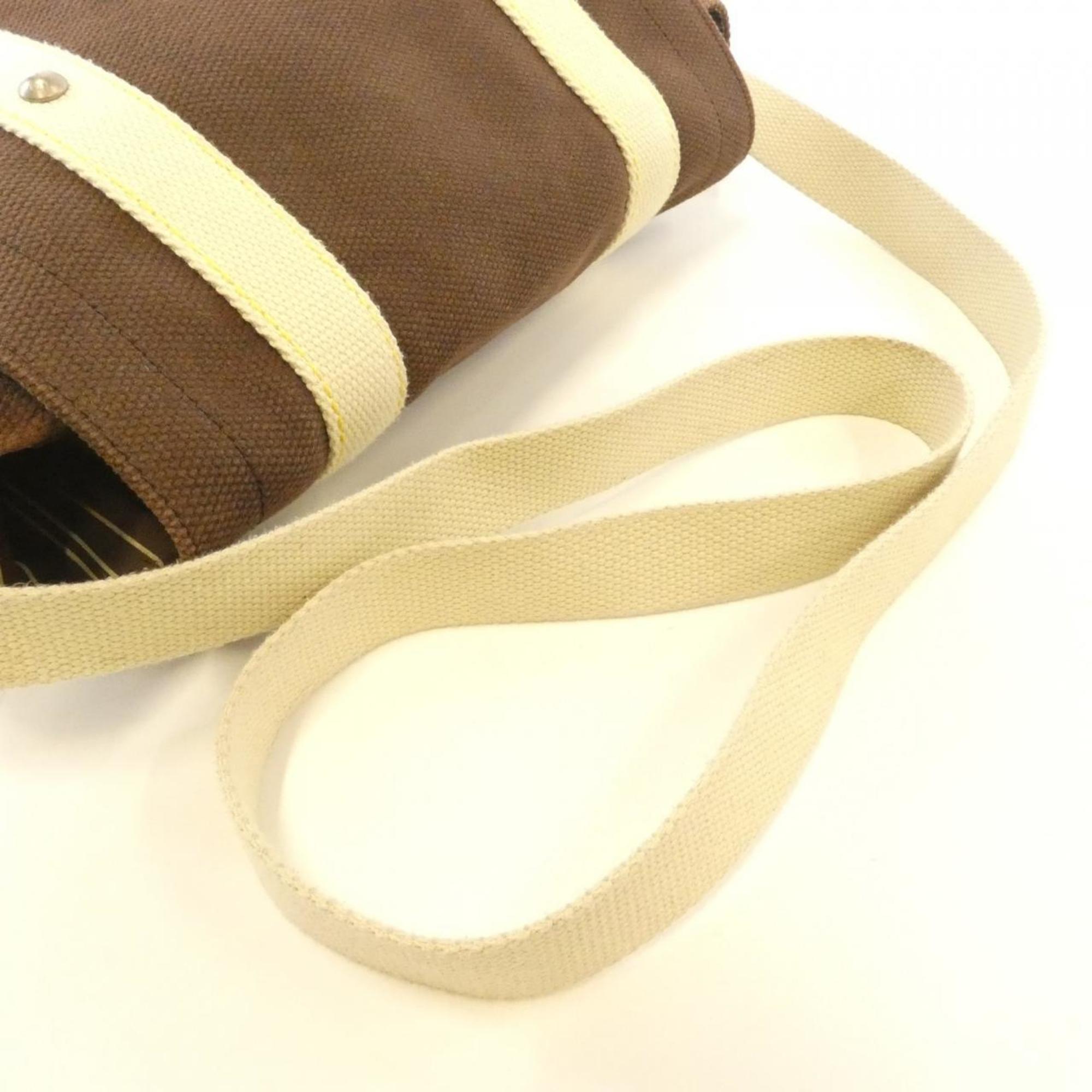 Louis Vuitton Moka Canvas Shoulder Bag (Pre-Owned)