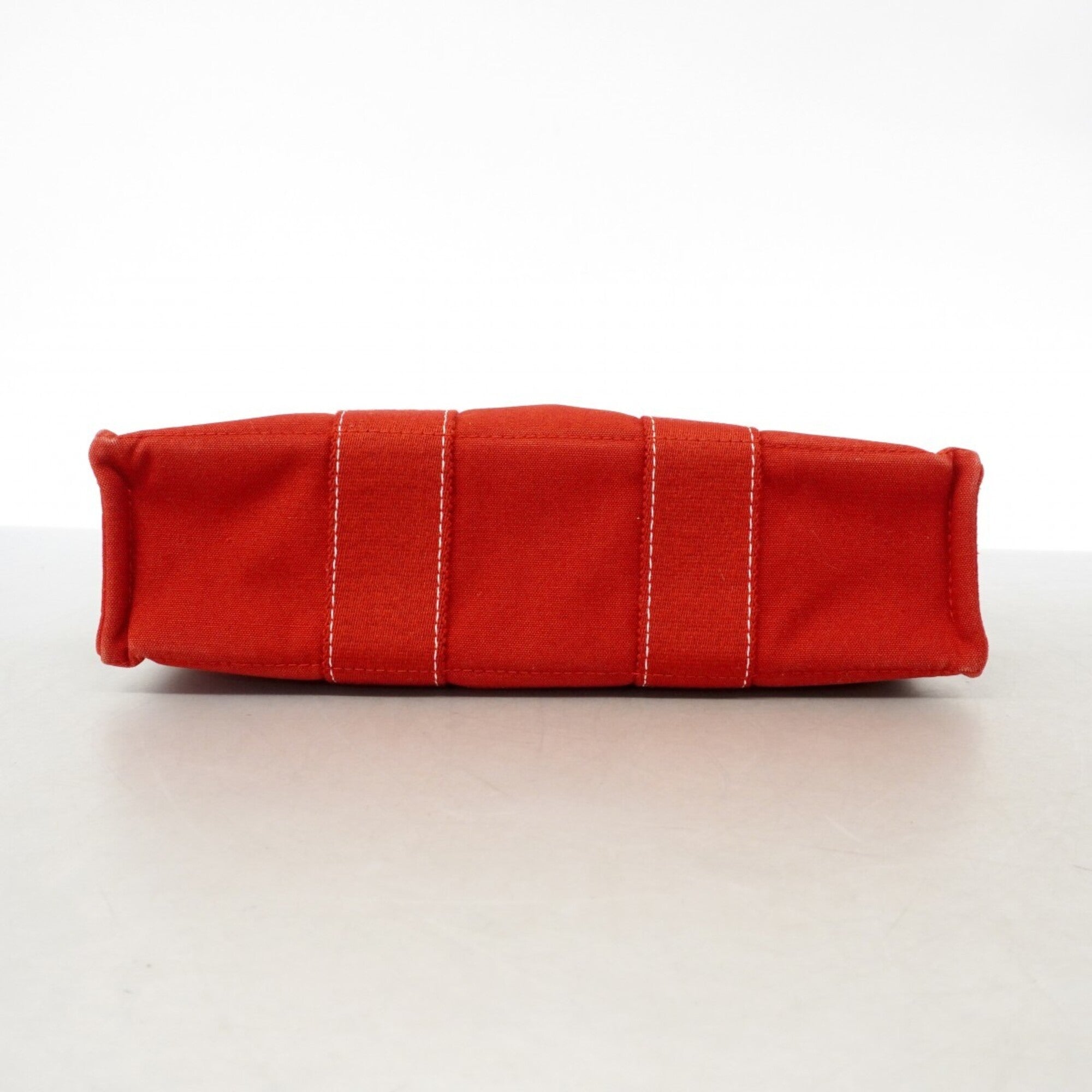 Hermes Red Color Canvas Tote Bag (Pre-Owned)