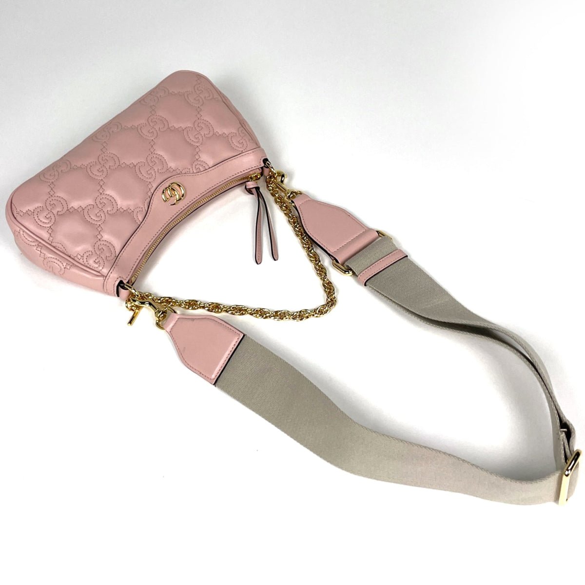 Gucci Pink Leather Shoulder Bag (Pre-Owned)