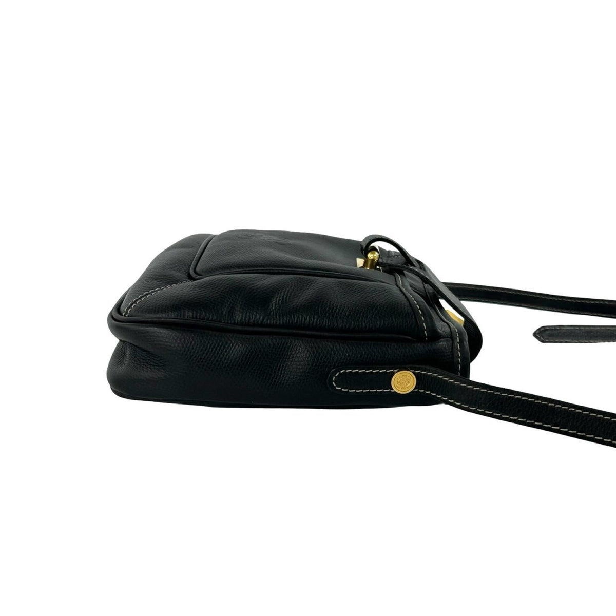 Loewe Black Leather Crossbody Bag Pochette Shoulder Bag (Pre-Owned)