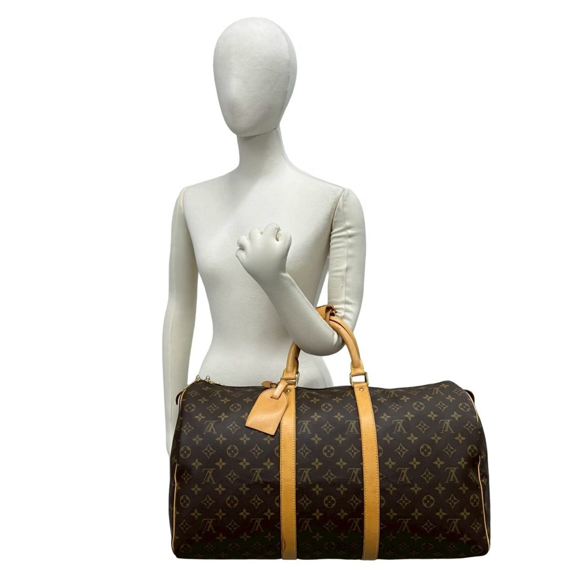 Louis Vuitton Brown Leather Pvc Boston Bag (Pre-Owned)