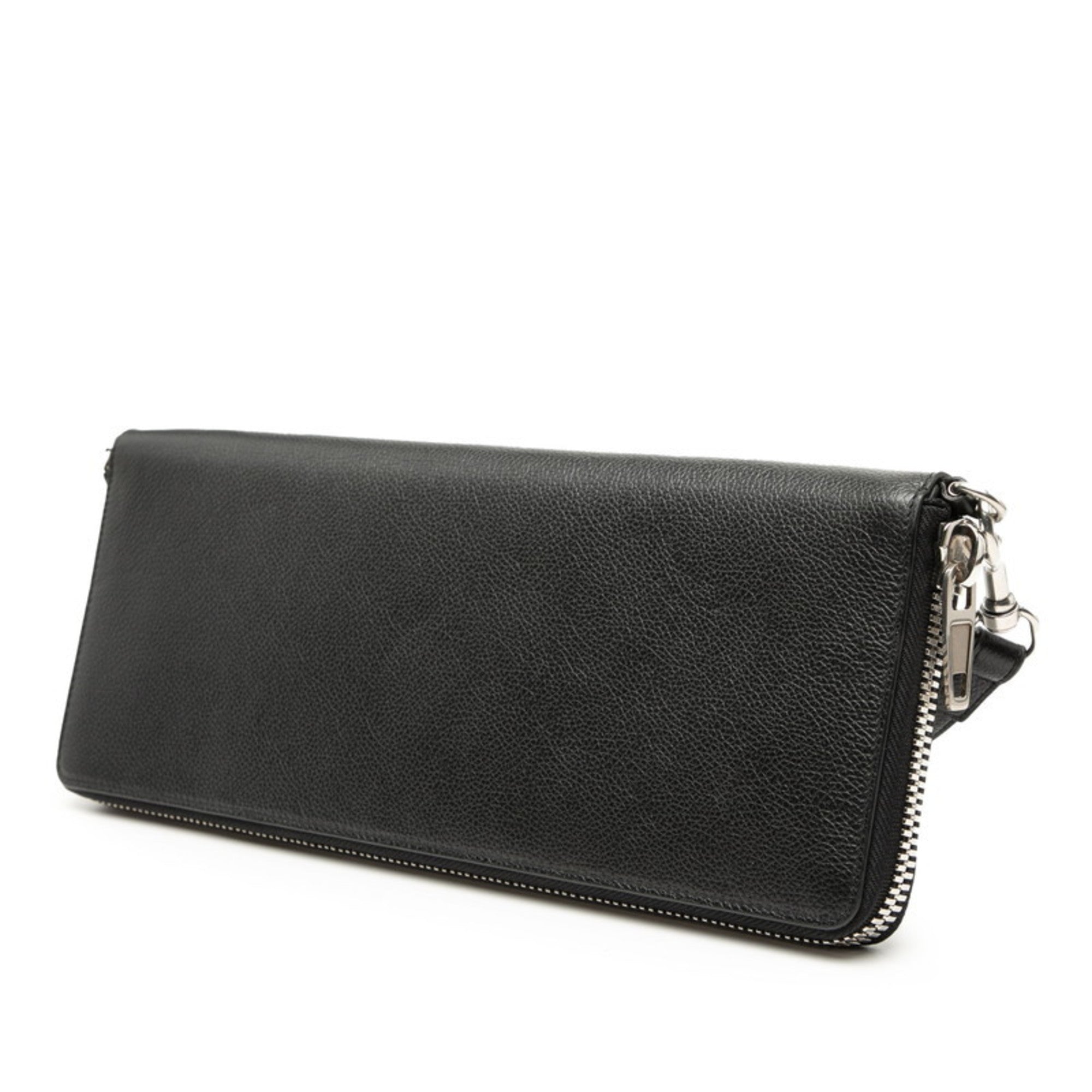 Balenciaga Black Leather Clutch Bag Shoulder Bag (Pre-Owned)