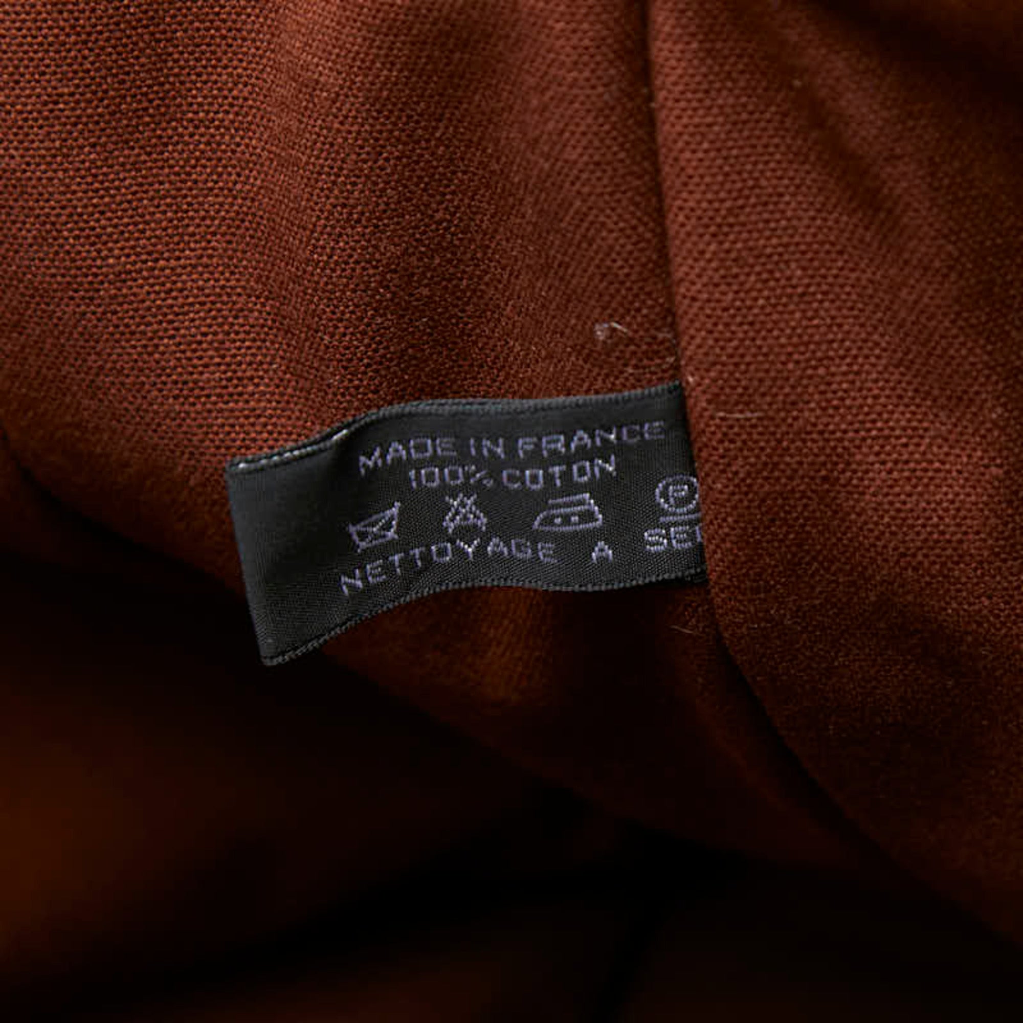 Hermes Brown Cotton Canvas Tote Bag (Pre-Owned)