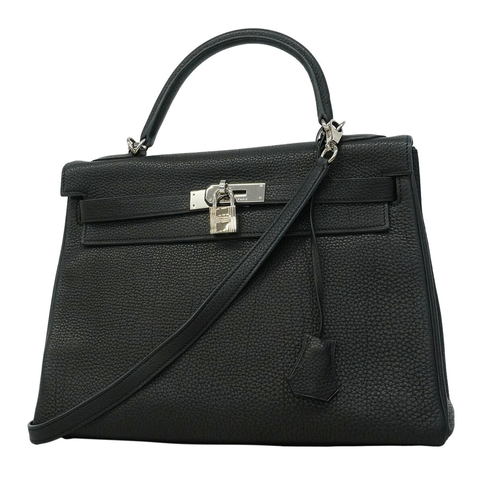 Hermes Black Togo Leather Handbag (Pre-Owned)