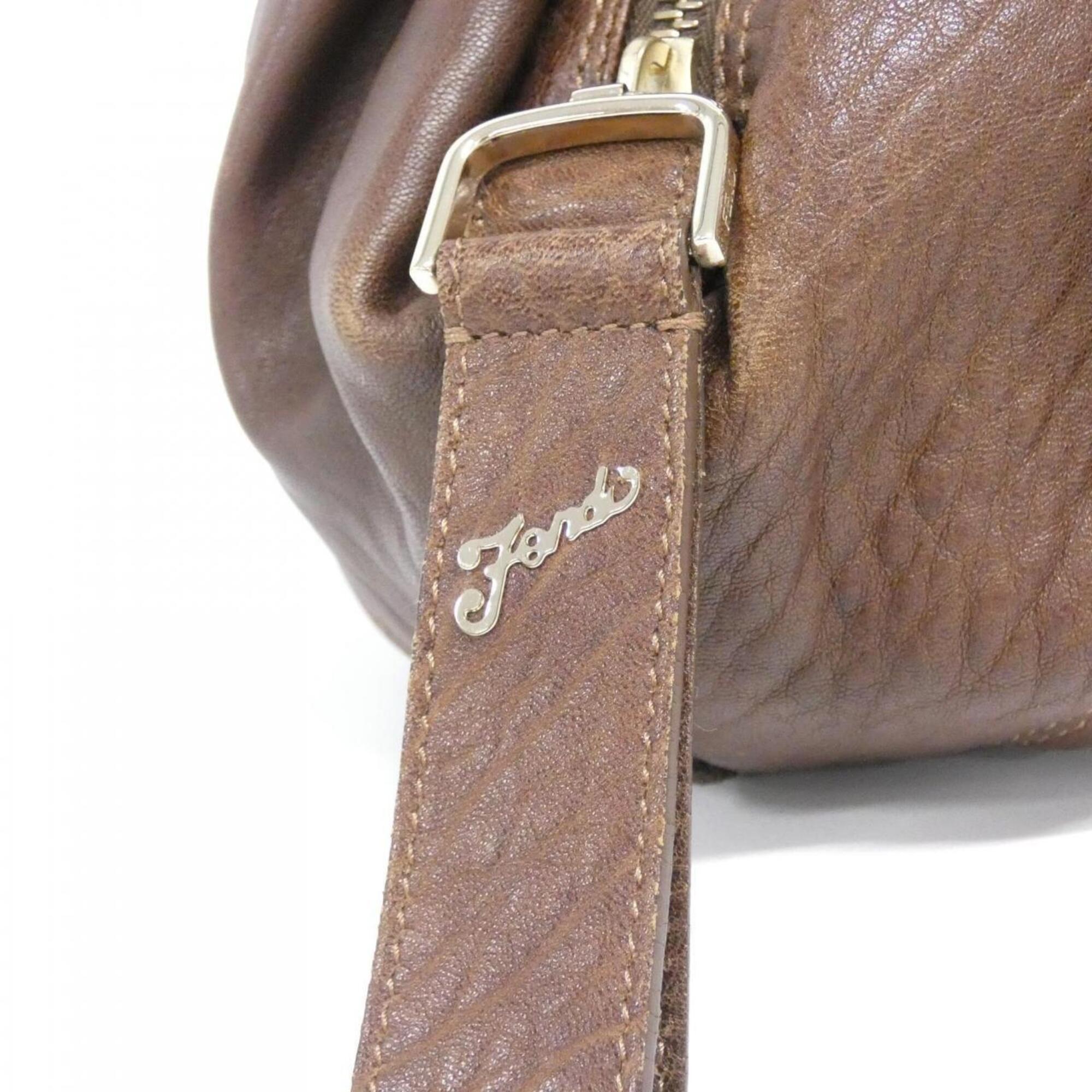 Fendi Brown Leather Handbag (Pre-Owned)