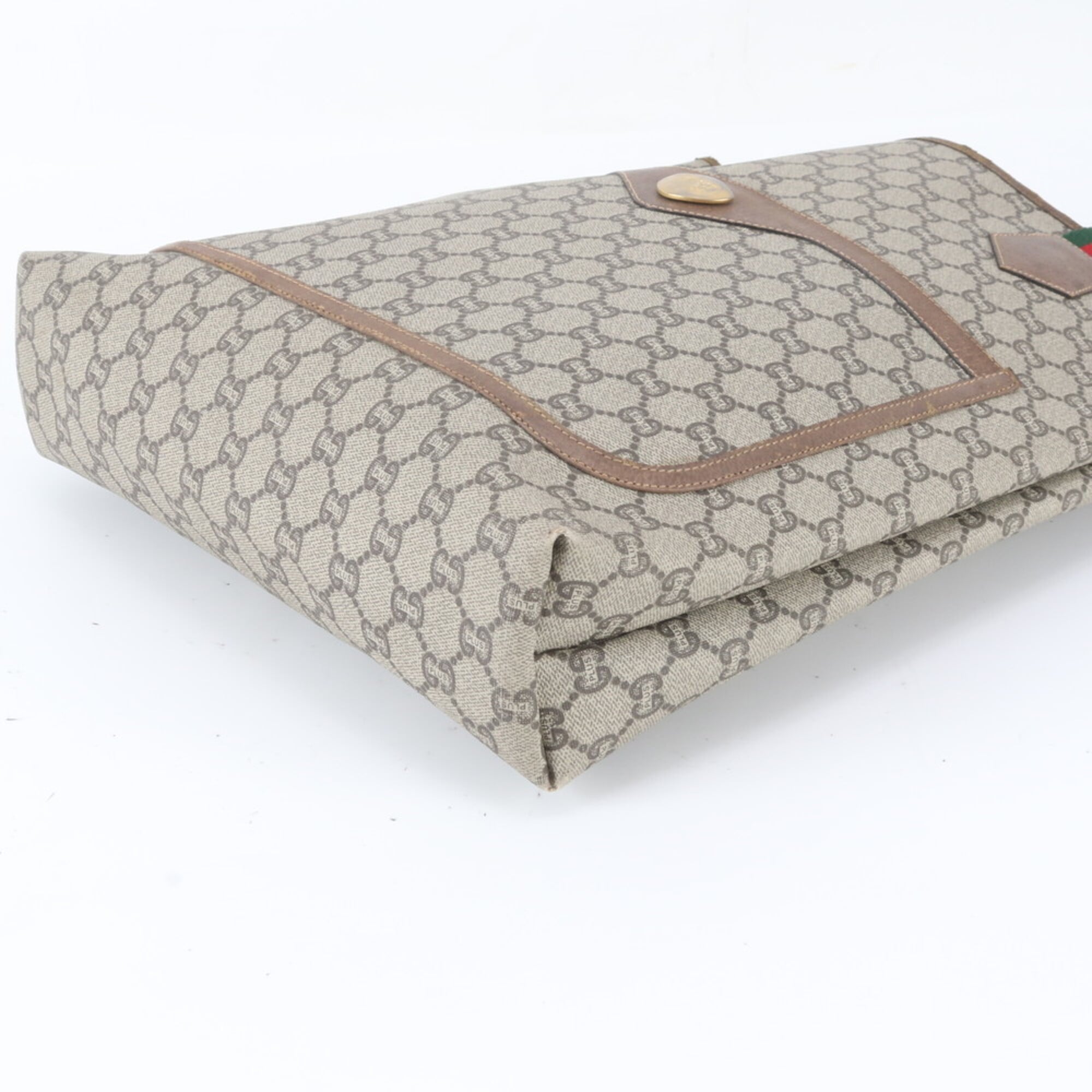 Gucci Sherry Line Brown Gg Plus Shoulder Bag (Pre-Owned)