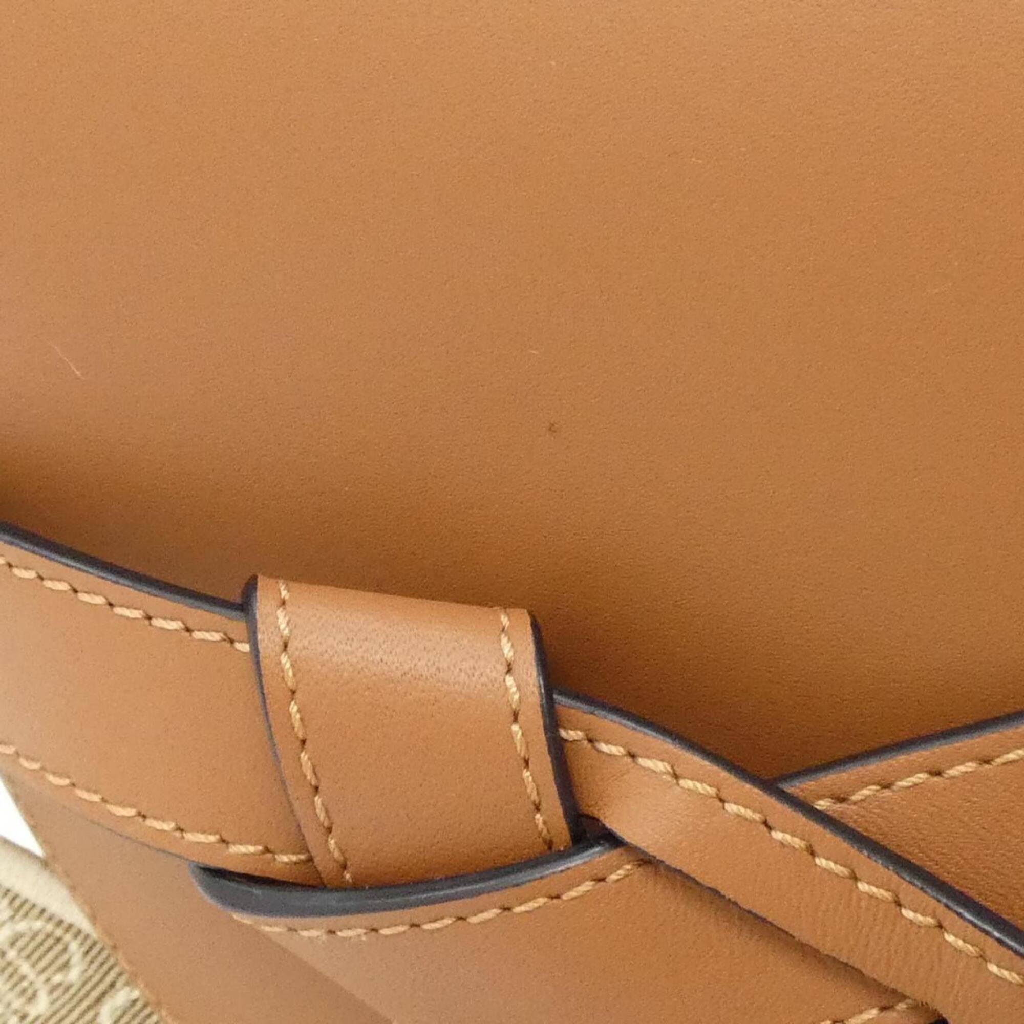 Loewe Gold Jacquard Leather Shoulder Bag (Pre-Owned)