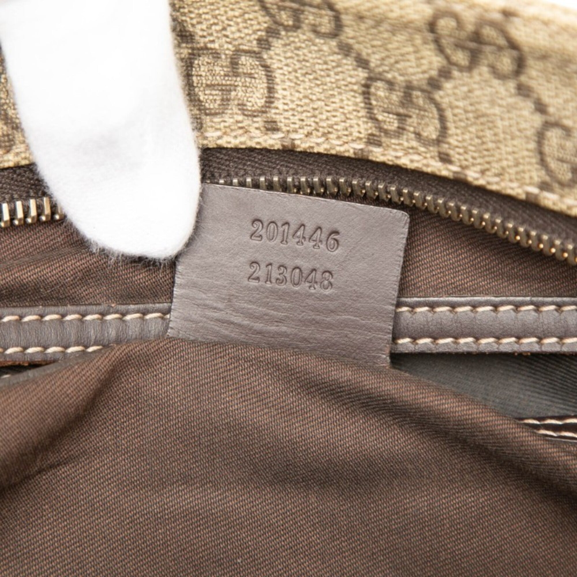 Gucci Beige Brown Pvc Shoulder Bag (Pre-Owned)