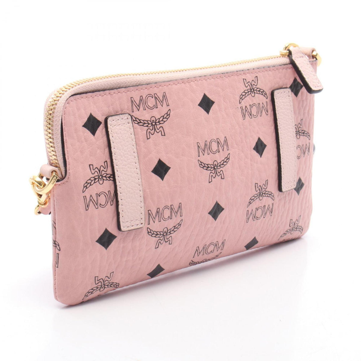 Mcm Pink Leather Handbag Pouch Shoulder Bag (Pre-Owned)