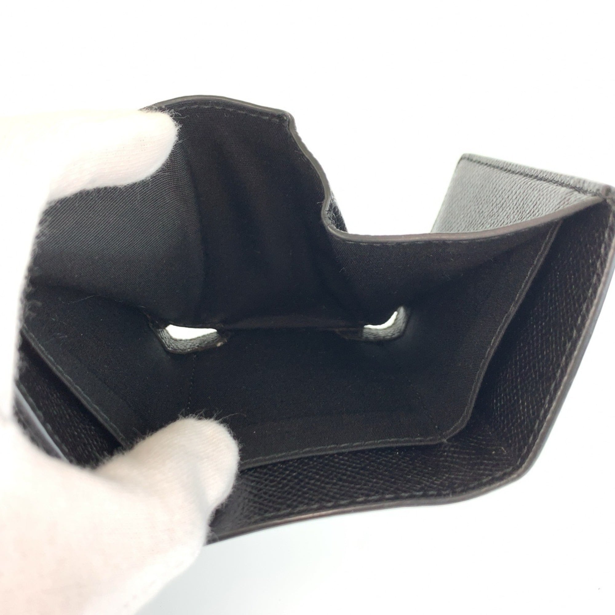 Salvatore Ferragamo Black Leather Wallet (Tri-Fold) (Pre-Owned)