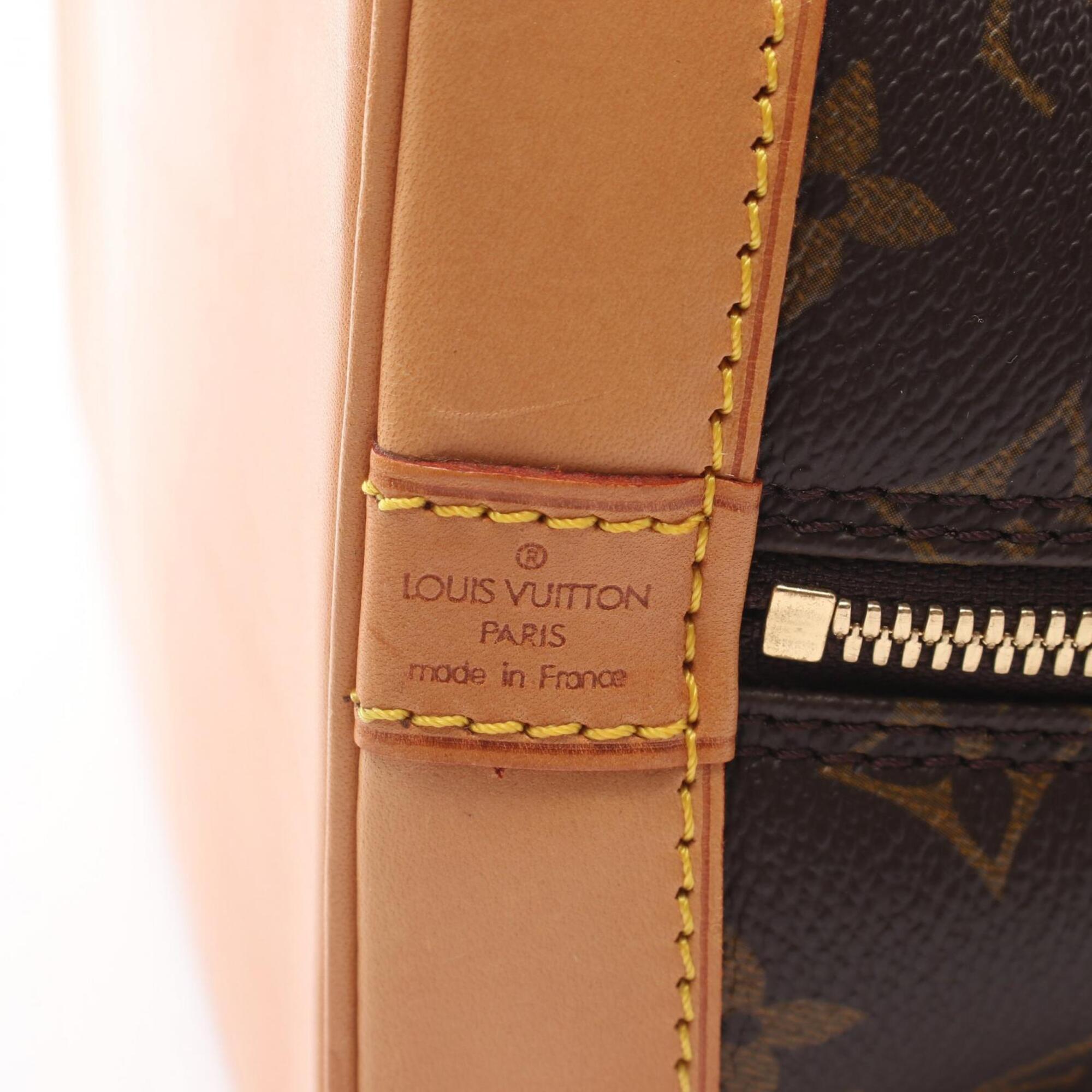 Louis Vuitton Brown Pvc Coated Canvas Leather Handbag (Pre-Owned)