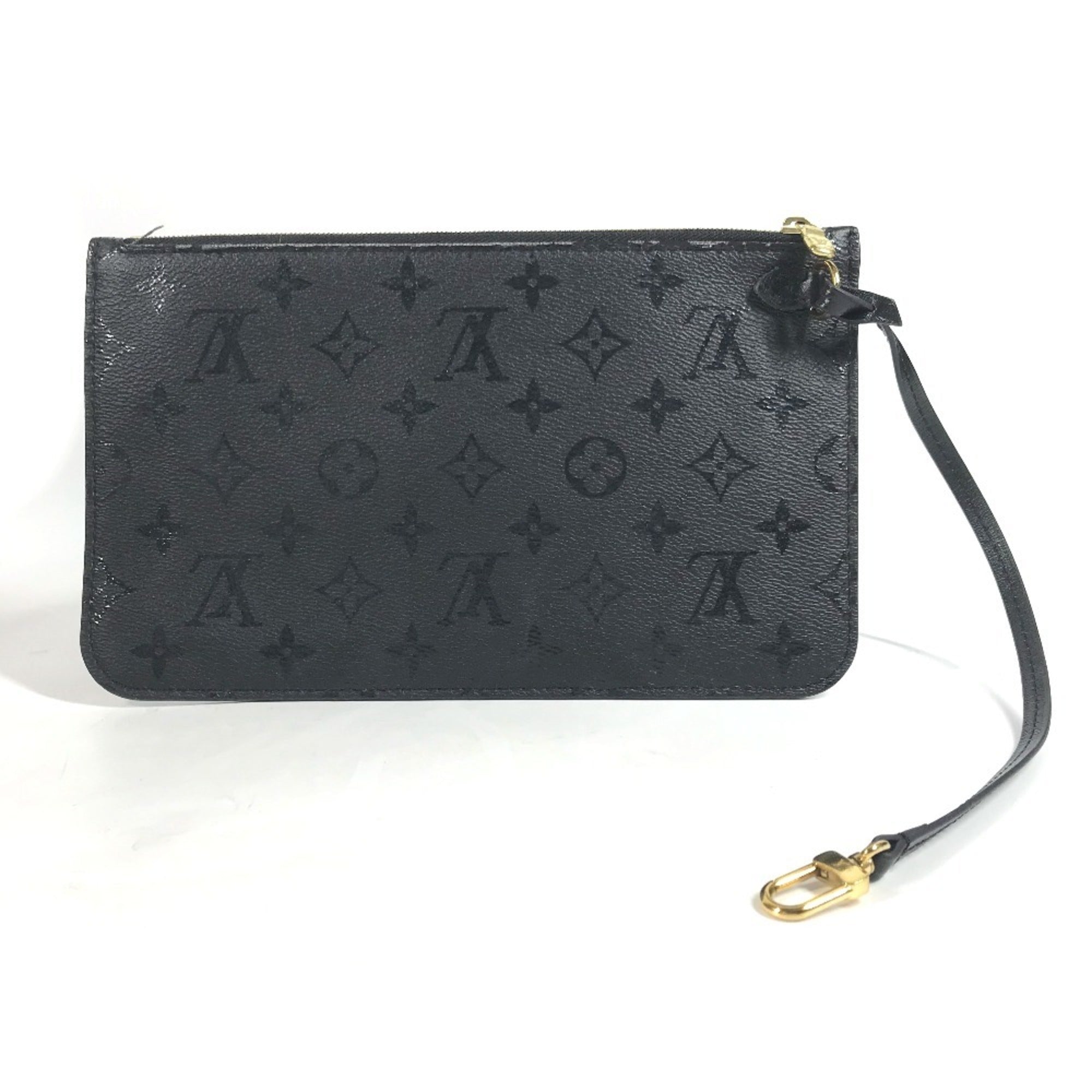 Louis Vuitton Black Red Color Monogram Canvas Pouch Shoulder Bag Tote Bag (Pre-Owned)