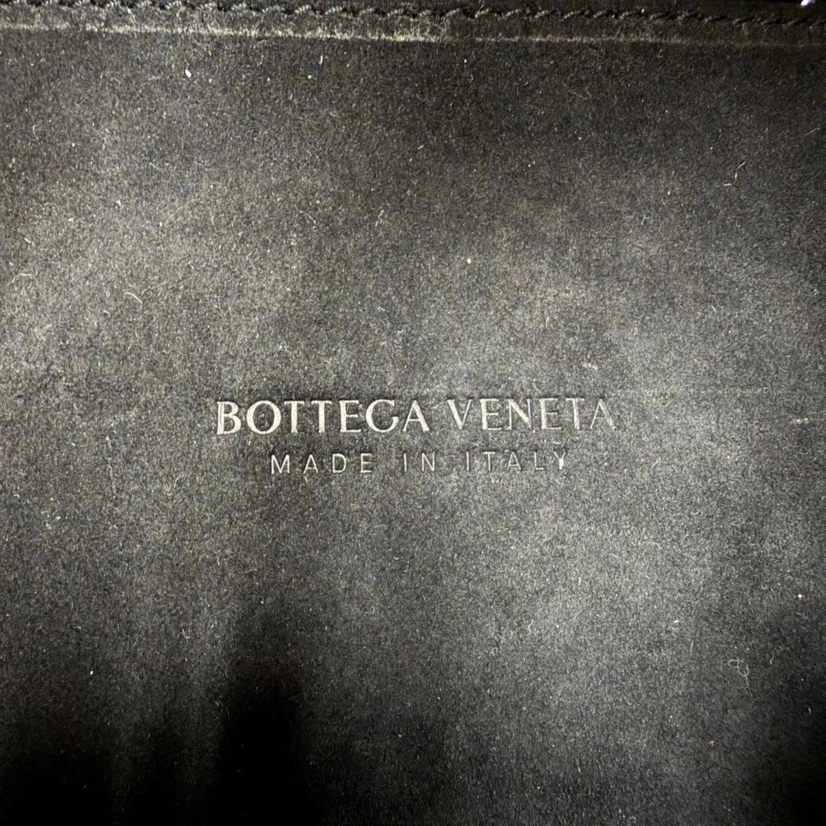 Bottega Veneta Black Leather Handbag Pouch Tote Bag (Pre-Owned)