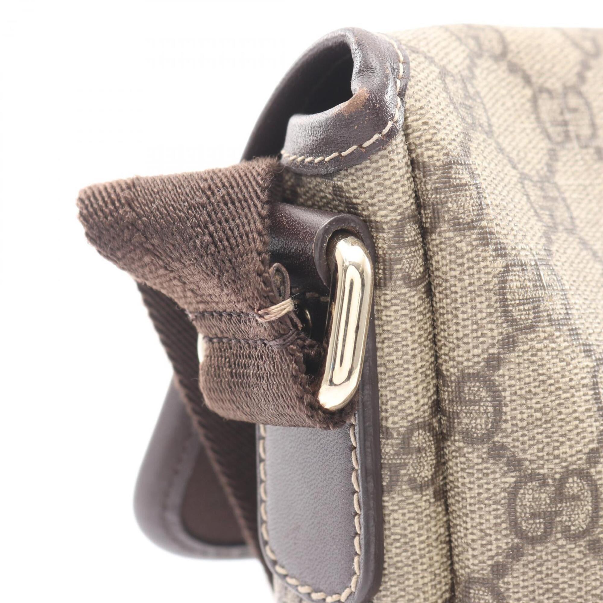 Gucci Beige Brown Pvc Leather Handbag Shoulder Bag (Pre-Owned)