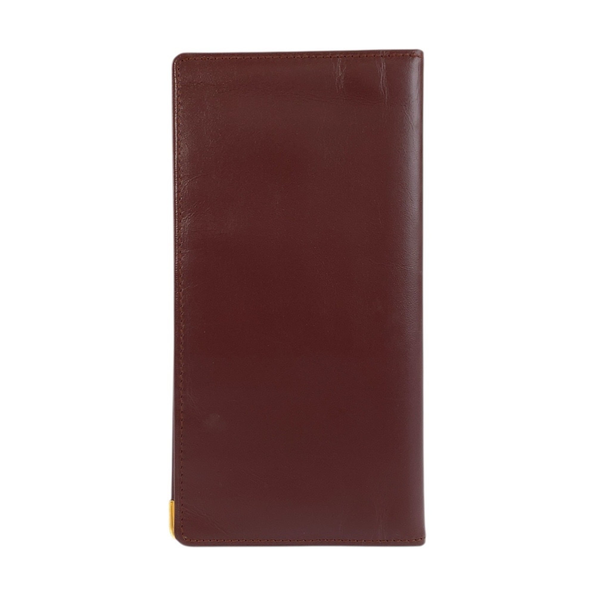 Cartier Bordeaux Leather Long Bill Wallet (Bi-Fold) (Pre-Owned)