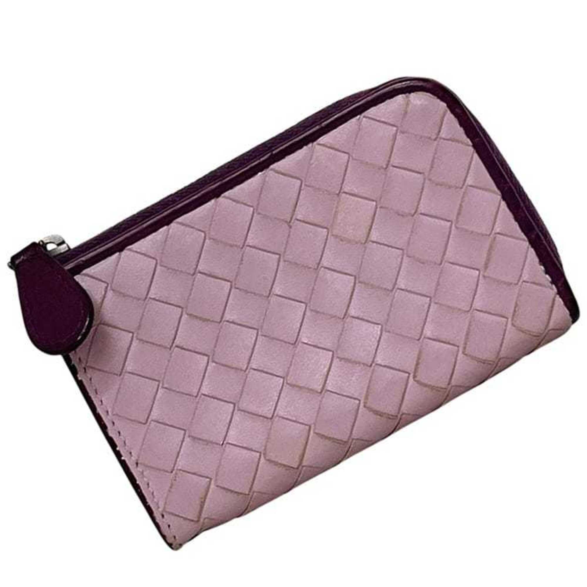 Bottega Veneta Purple Leather Coin Purse/Coin Case (Pre-Owned)