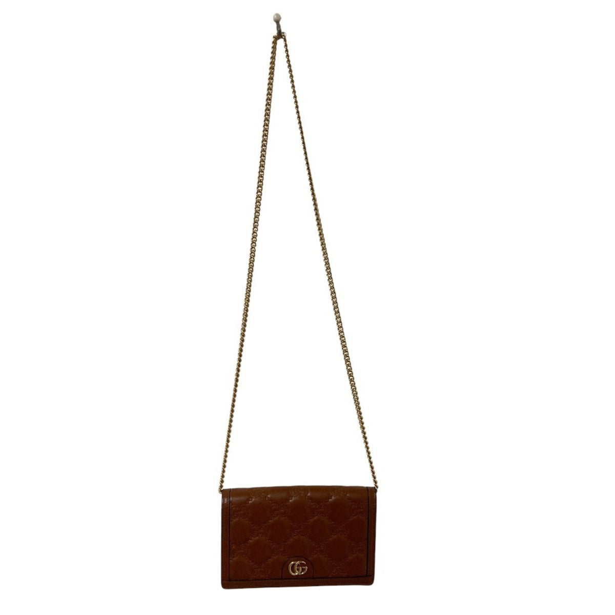Gucci Brown Leather Shoulder Bag (Pre-Owned)