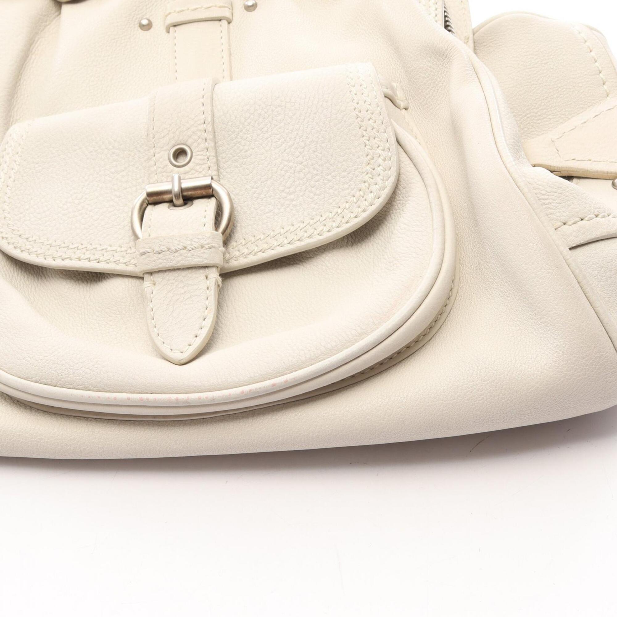 Christian Dior White Leather Handbag (Pre-Owned)