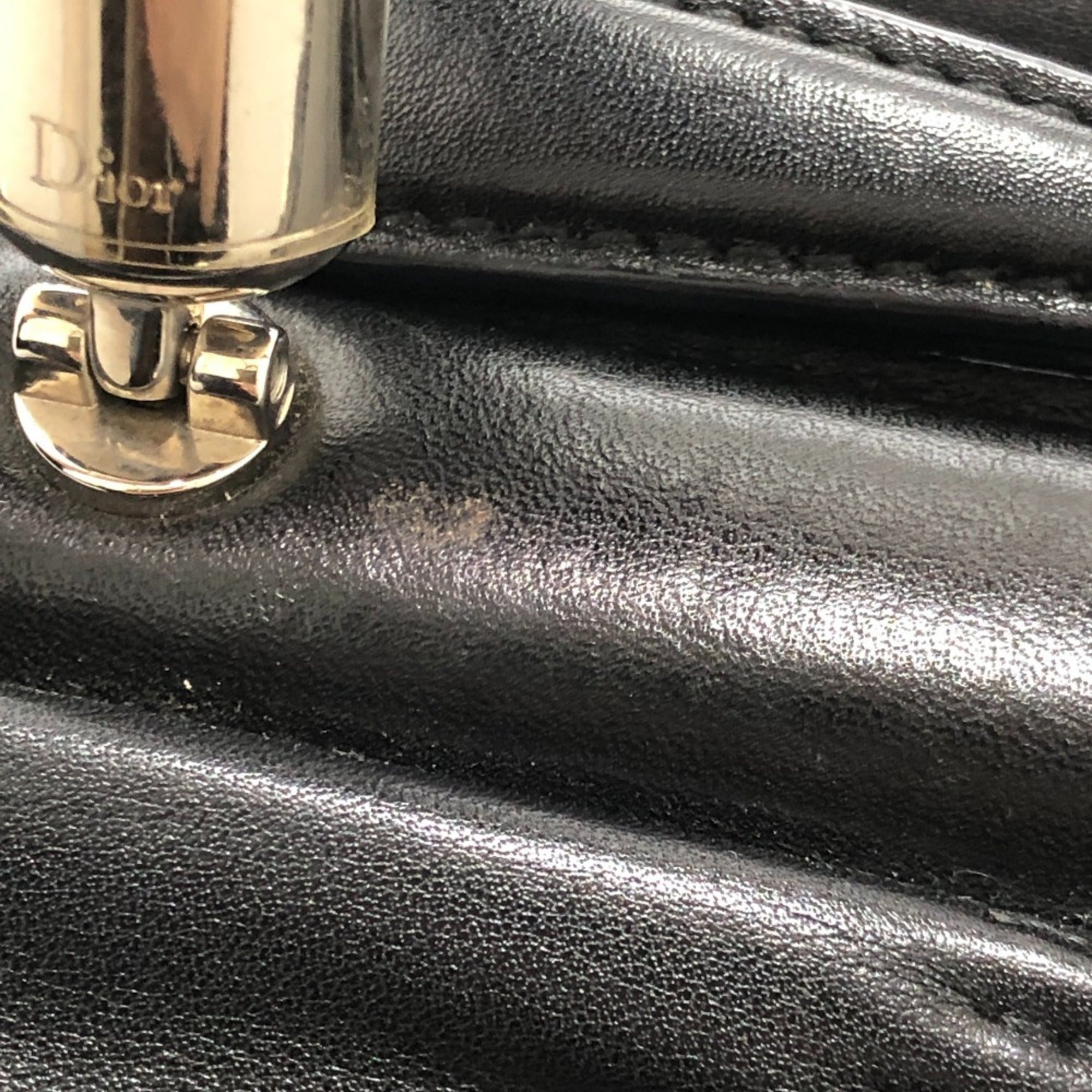 Christian Dior Black Leather Handbag (Pre-Owned)