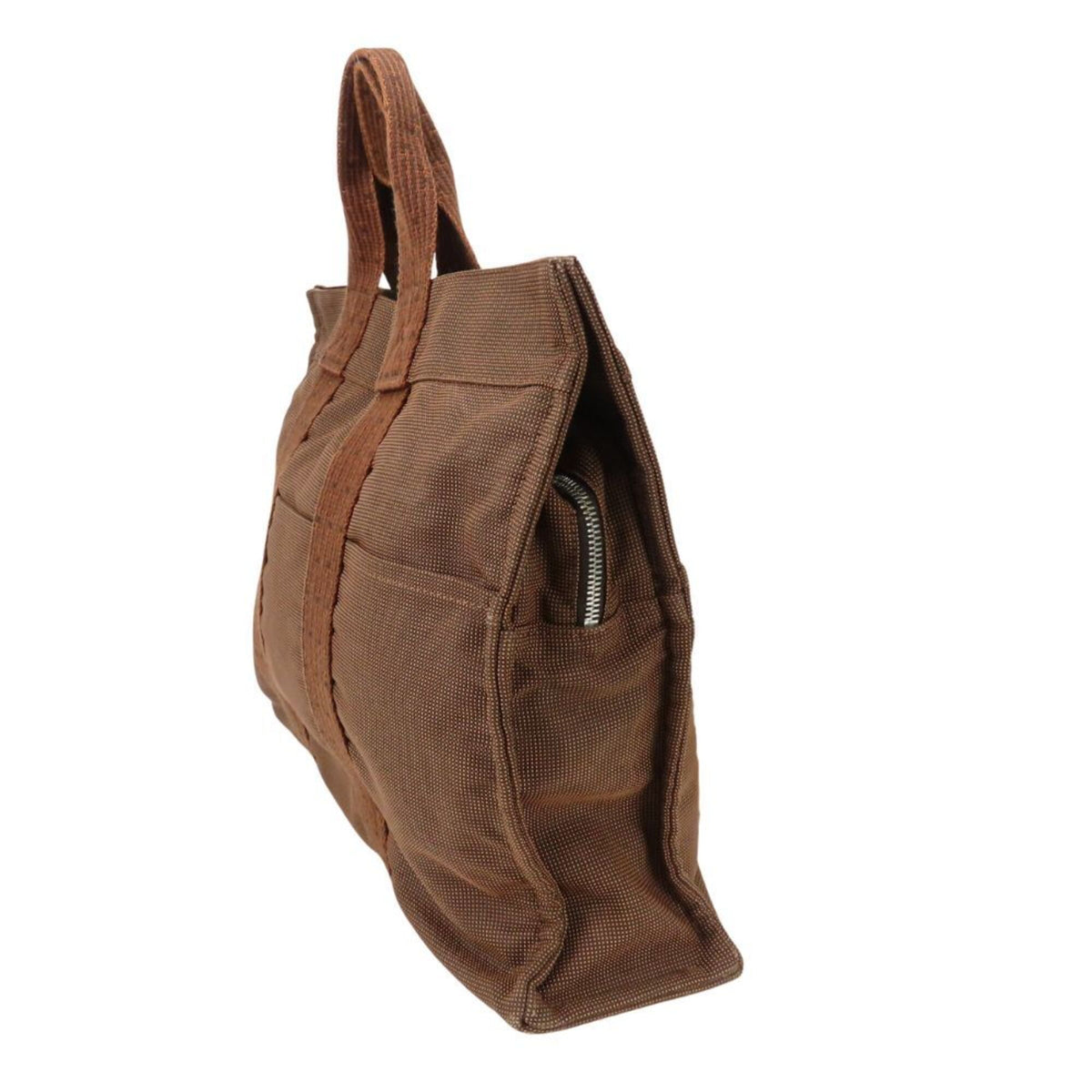 Hermes Brown Polyester Tote Bag (Pre-Owned)
