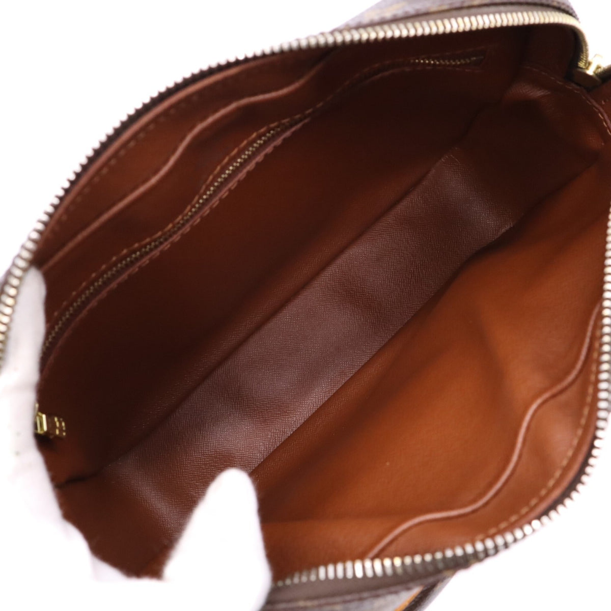 Louis Vuitton Monogram Beige Brown Coated Canvas Leather Shoulder Bag (Pre-Owned)