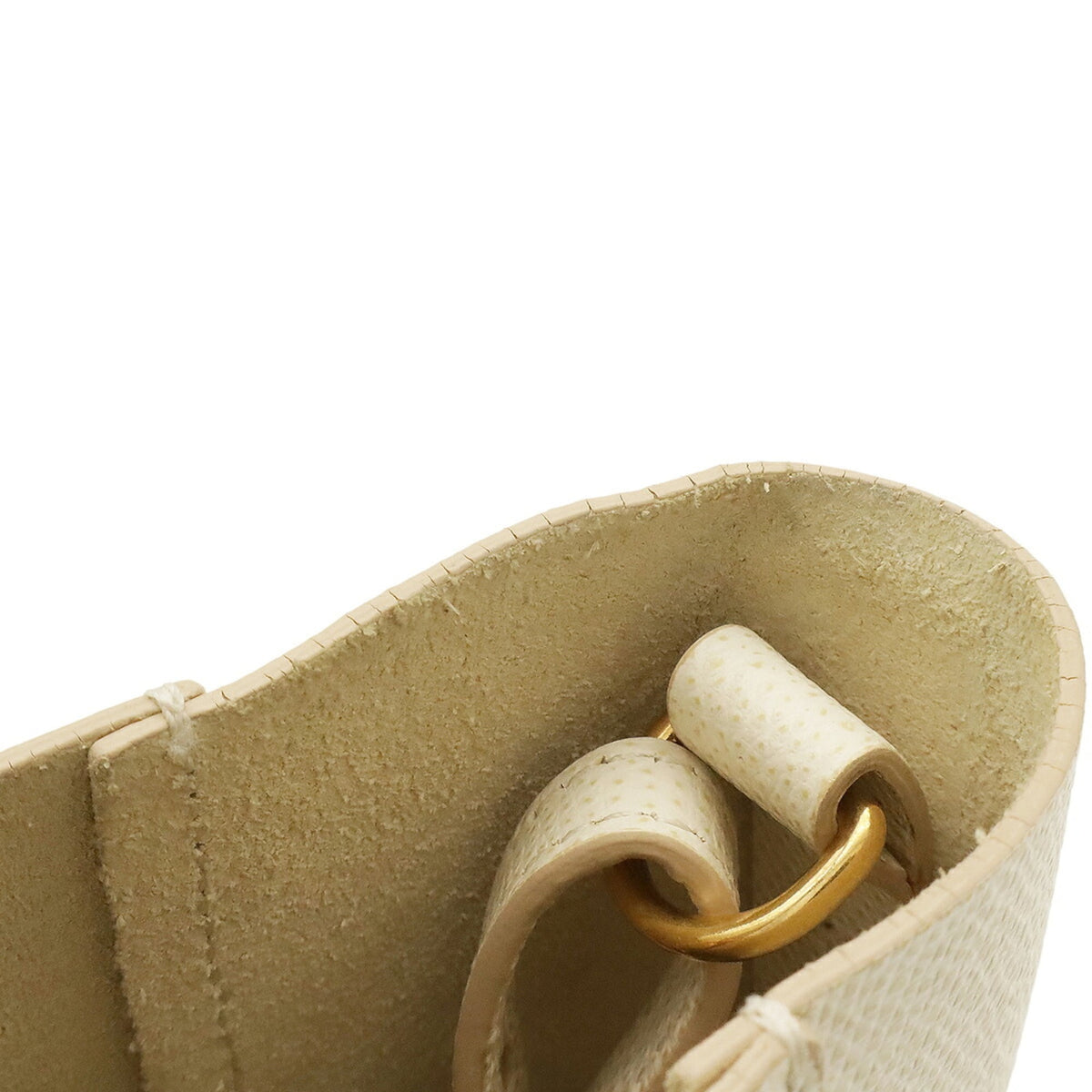 Celine Ivory White Leather Shoulder Bag Tote Bag (Pre-Owned)