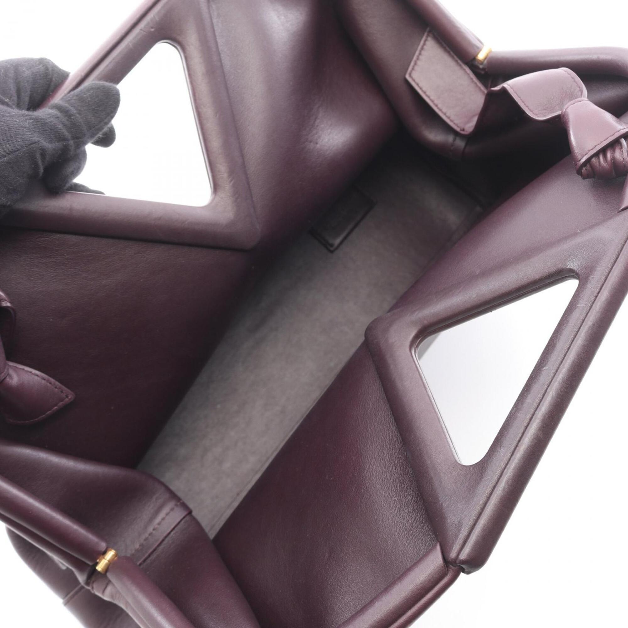 Bottega Veneta Purple Leather Handbag Shoulder Bag (Pre-Owned)