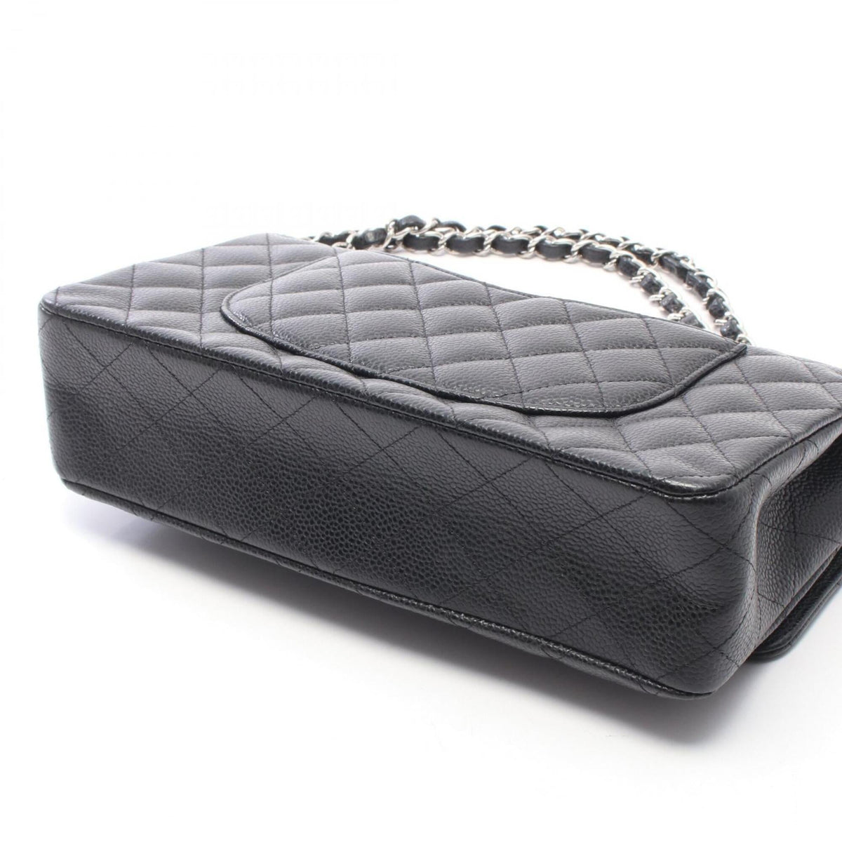 Chanel Black Grained Calfskin Handbag Shoulder Bag (Pre-Owned)