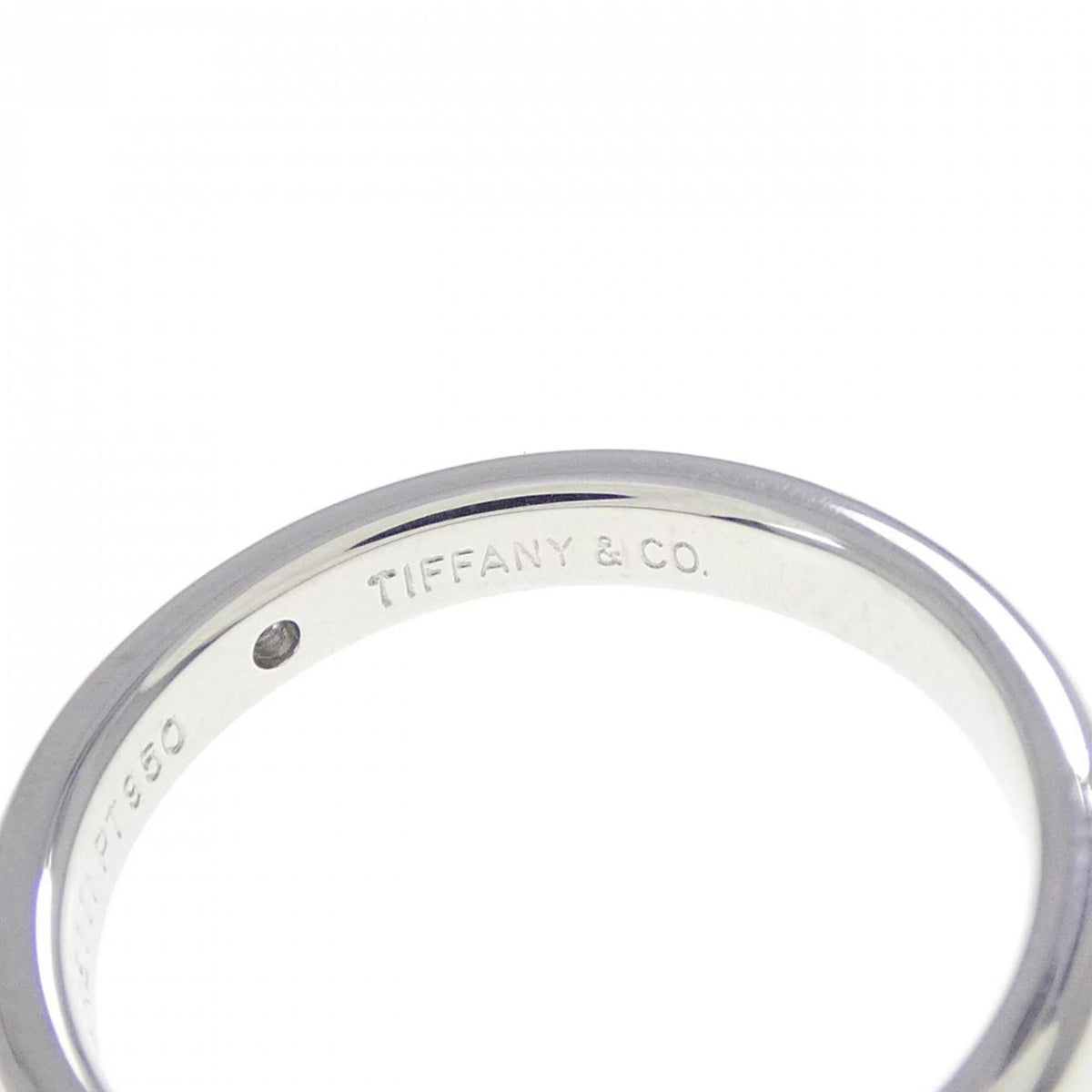 Tiffany Platinum Platinum 950 Band Ring (Pre-Owned)