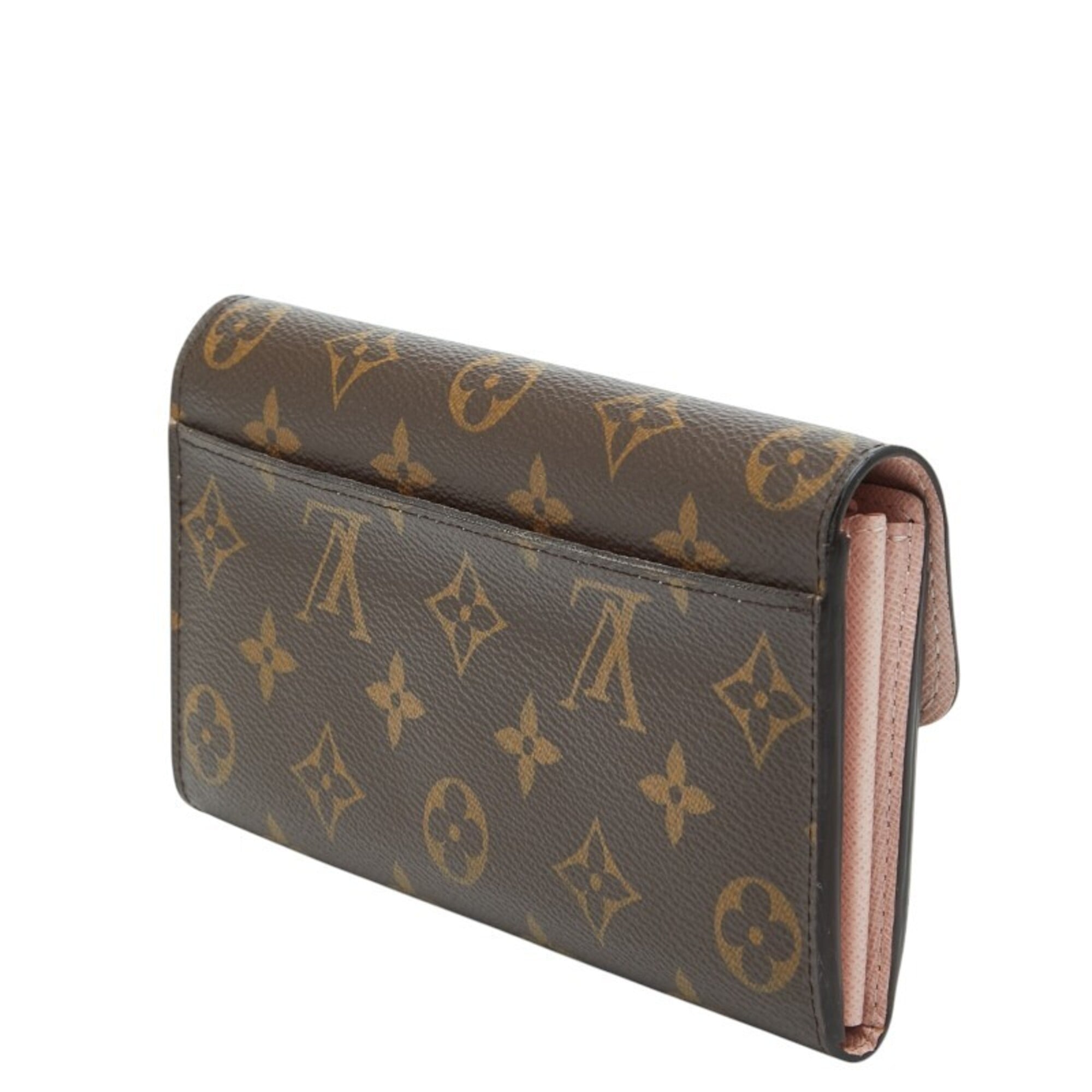 Louis Vuitton Brown Pvc Leather Long Wallet (Bi-Fold) (Pre-Owned)