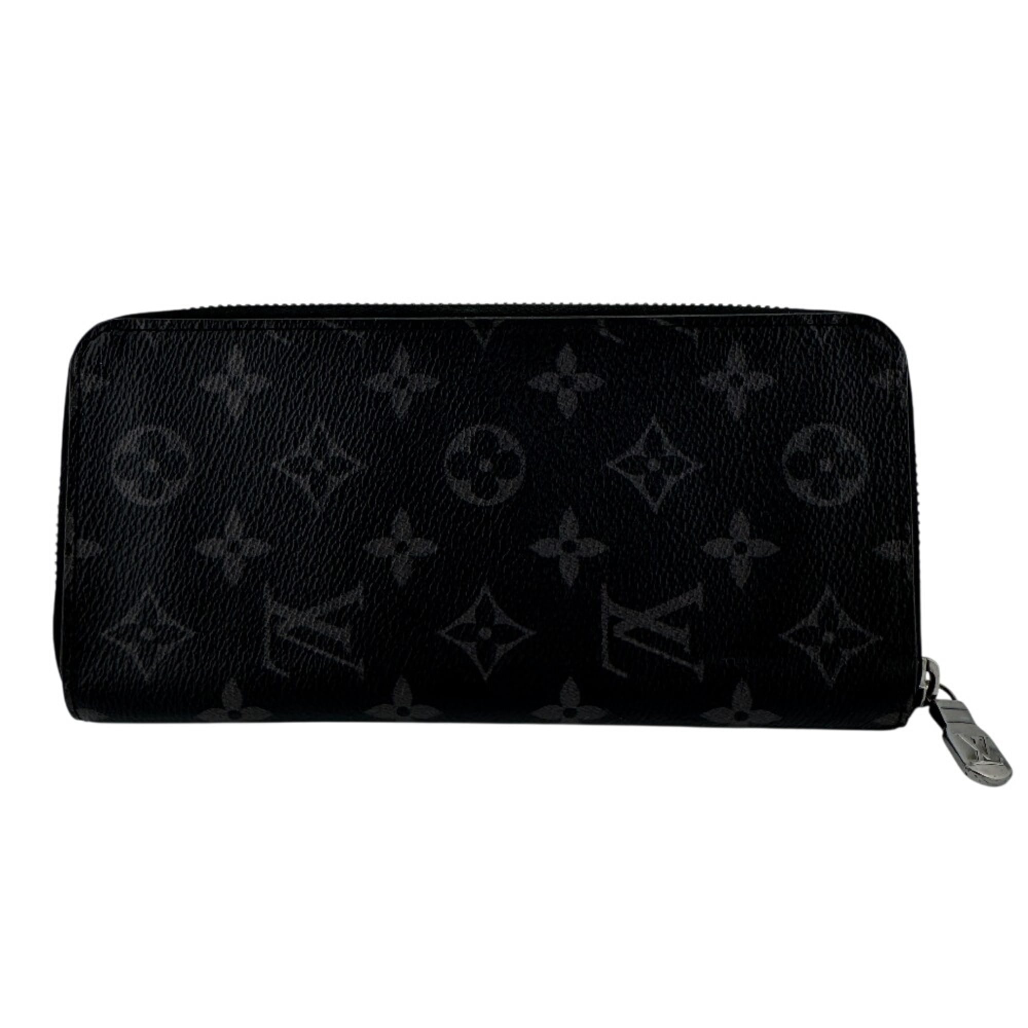 Louis Vuitton Black Leather Long Wallet (Bi-Fold) (Pre-Owned)