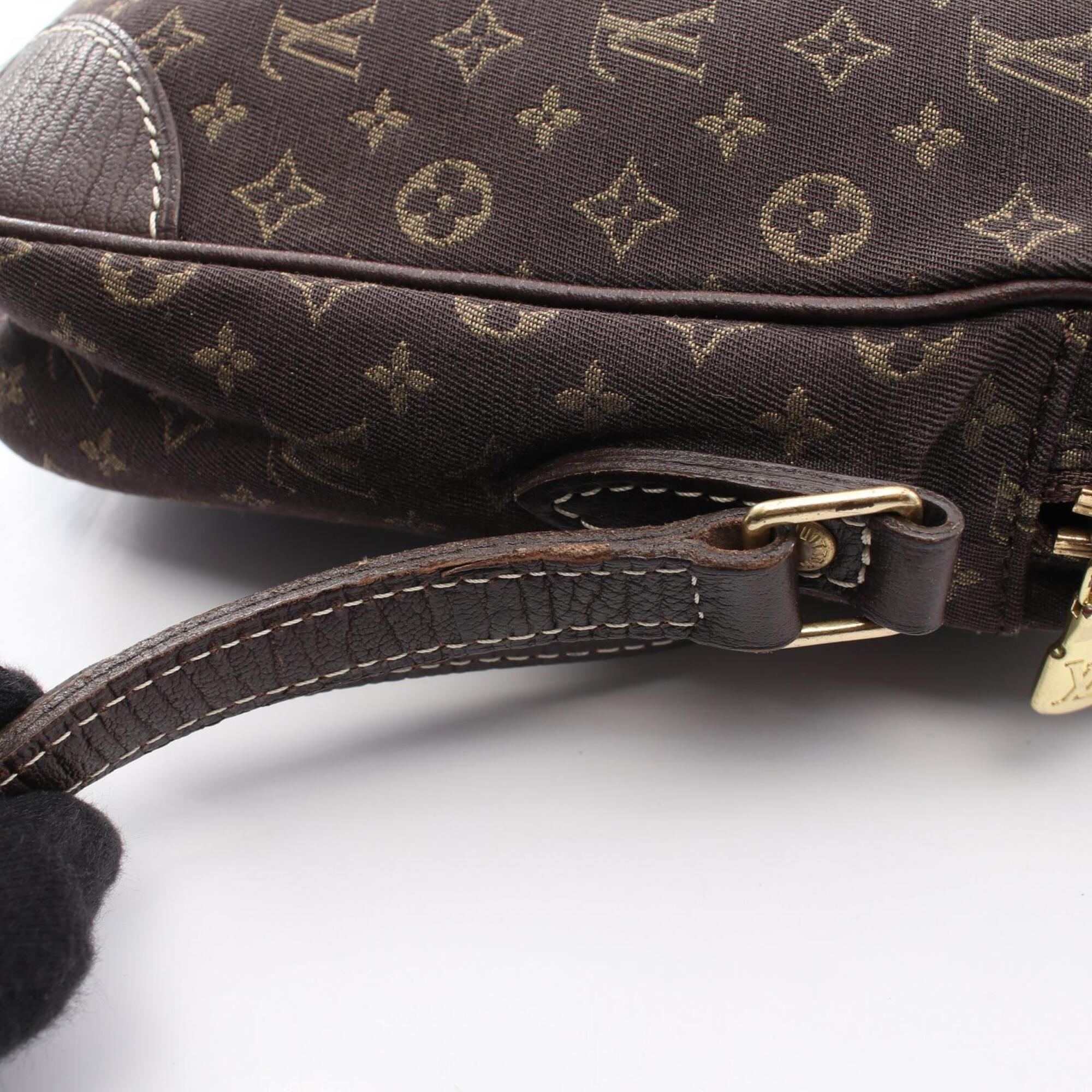 Louis Vuitton Brown Ebene Canvas Leather Handbag Pochette Shoulder Bag (Pre-Owned)