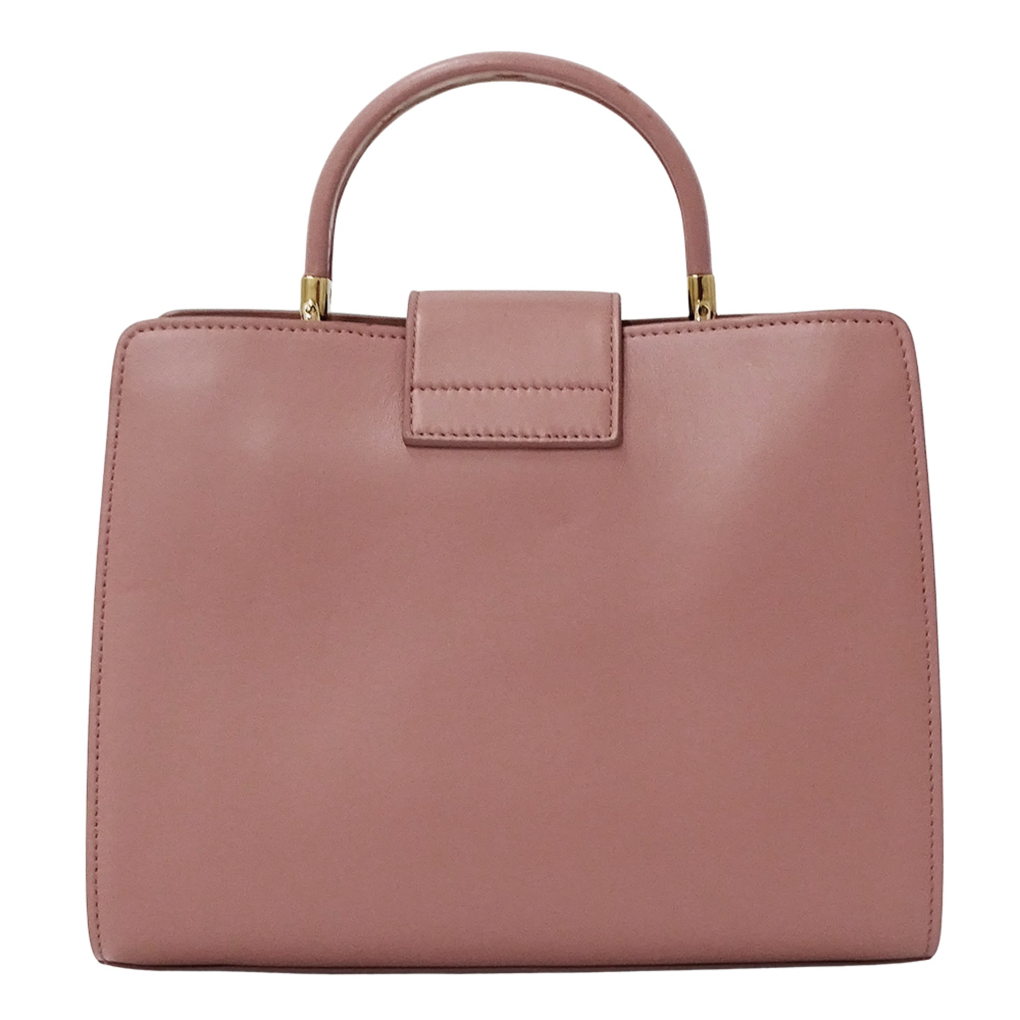Salvatore Ferragamo Pink Leather Handbag Shoulder Bag (Pre-Owned)