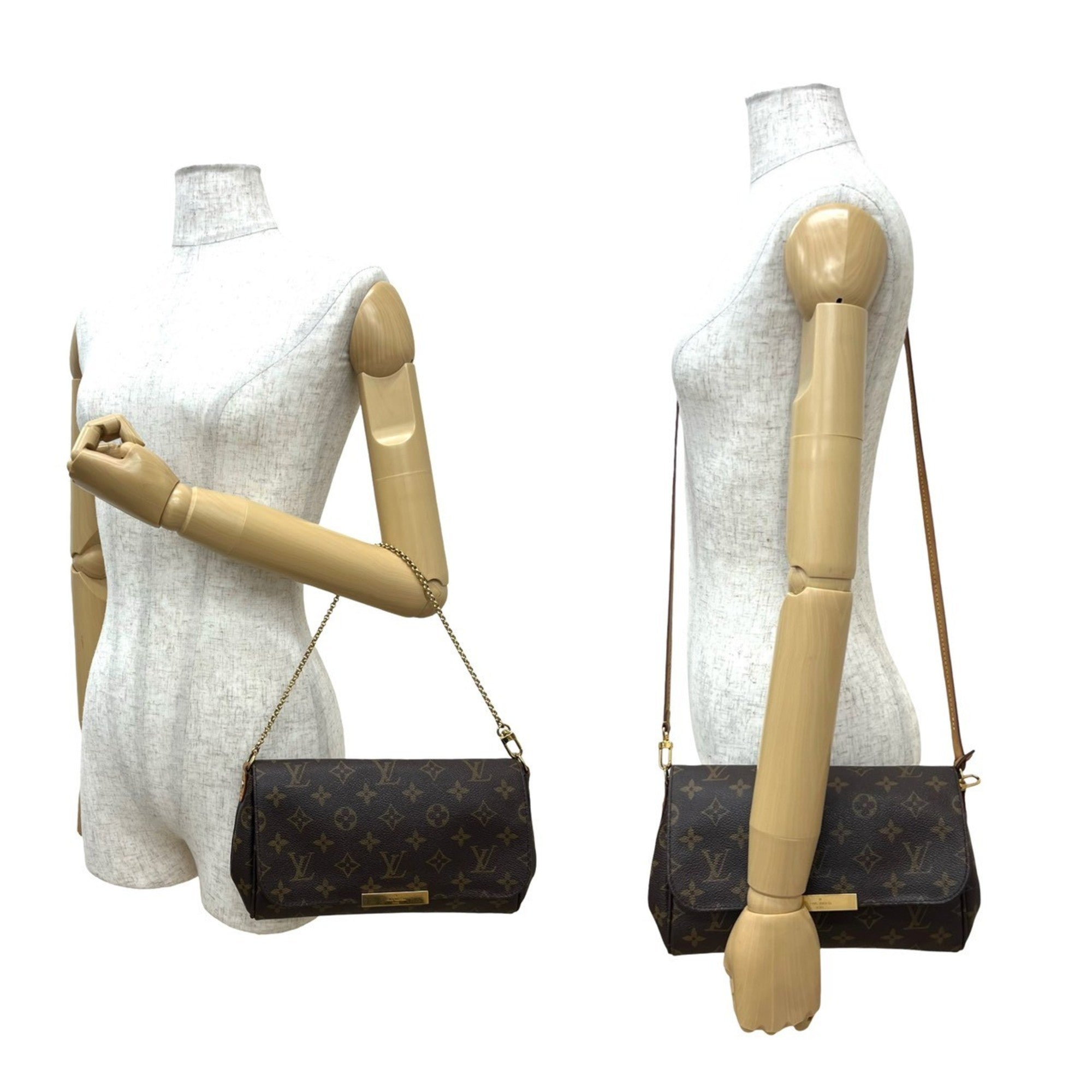 Louis Vuitton Brown Leather Pvc Handbag Pochette Shoulder Bag (Pre-Owned)
