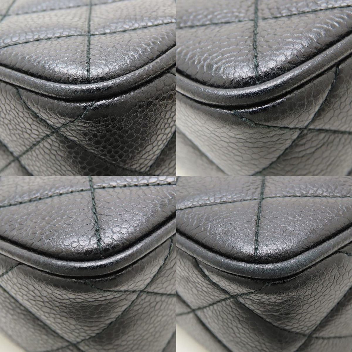 Chanel Black Grained Calfskin Shoulder Bag (Pre-Owned)