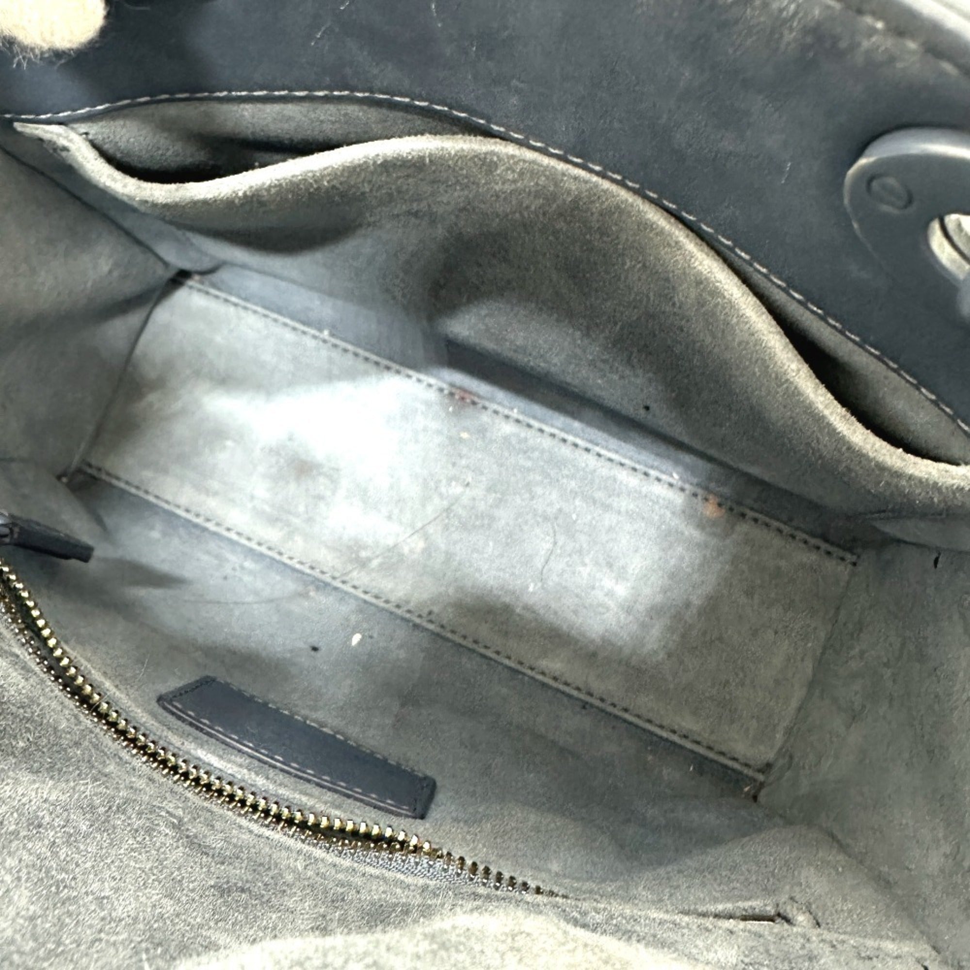Christian Dior Blue Leather Handbag Shoulder Bag (Pre-Owned)