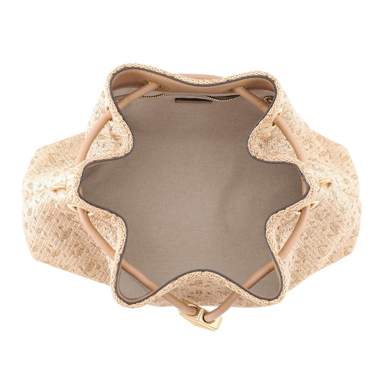 Jimmy Choo Beige Raffia Handbag Shoulder Bag (Pre-Owned)