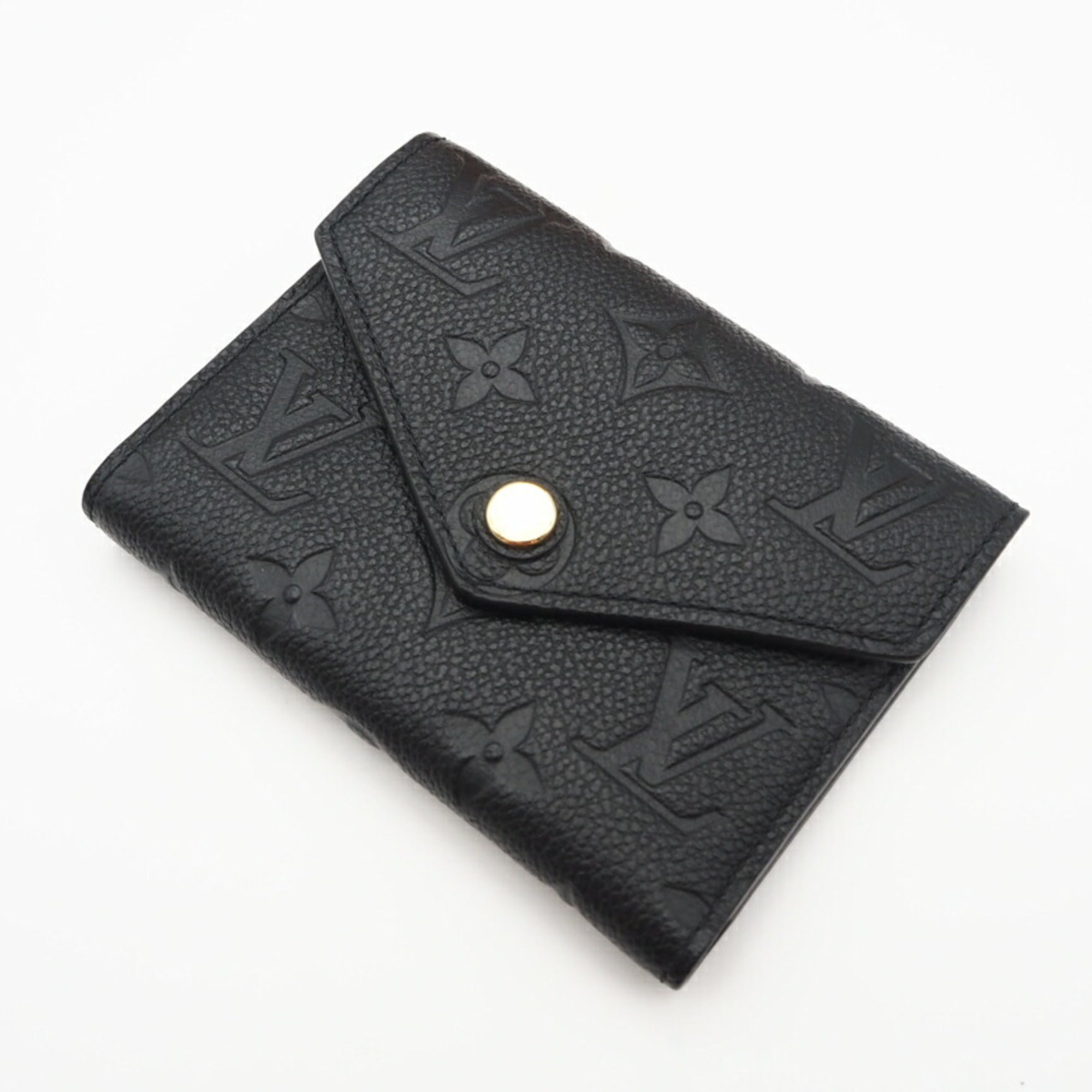 Louis Vuitton Empreinte Black Leather Wallet (Tri-Fold) (Pre-Owned)