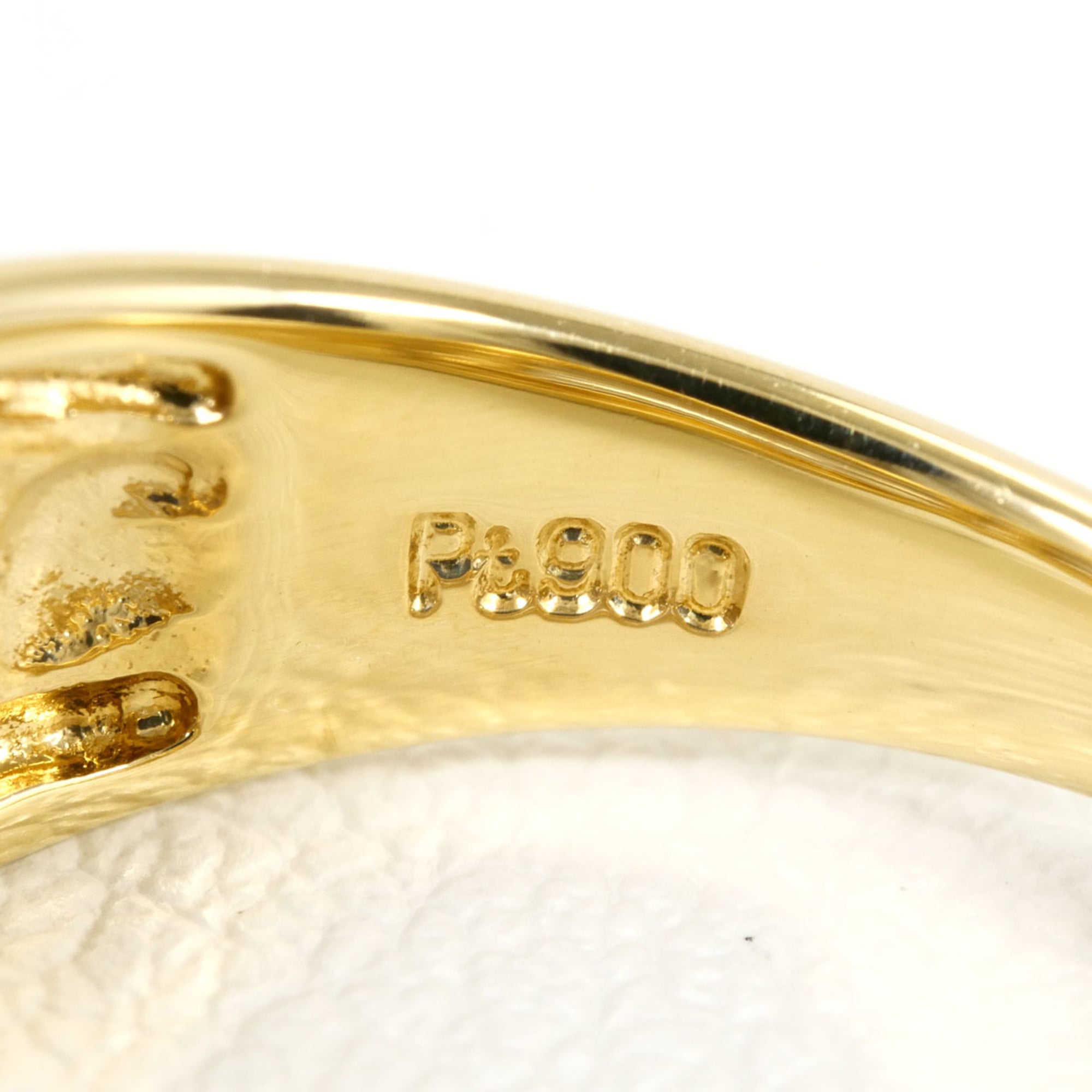Unbranded Platinum Yellow Yellow Gold (18K) Platinum 900 Band Ring (Pre-Owned)