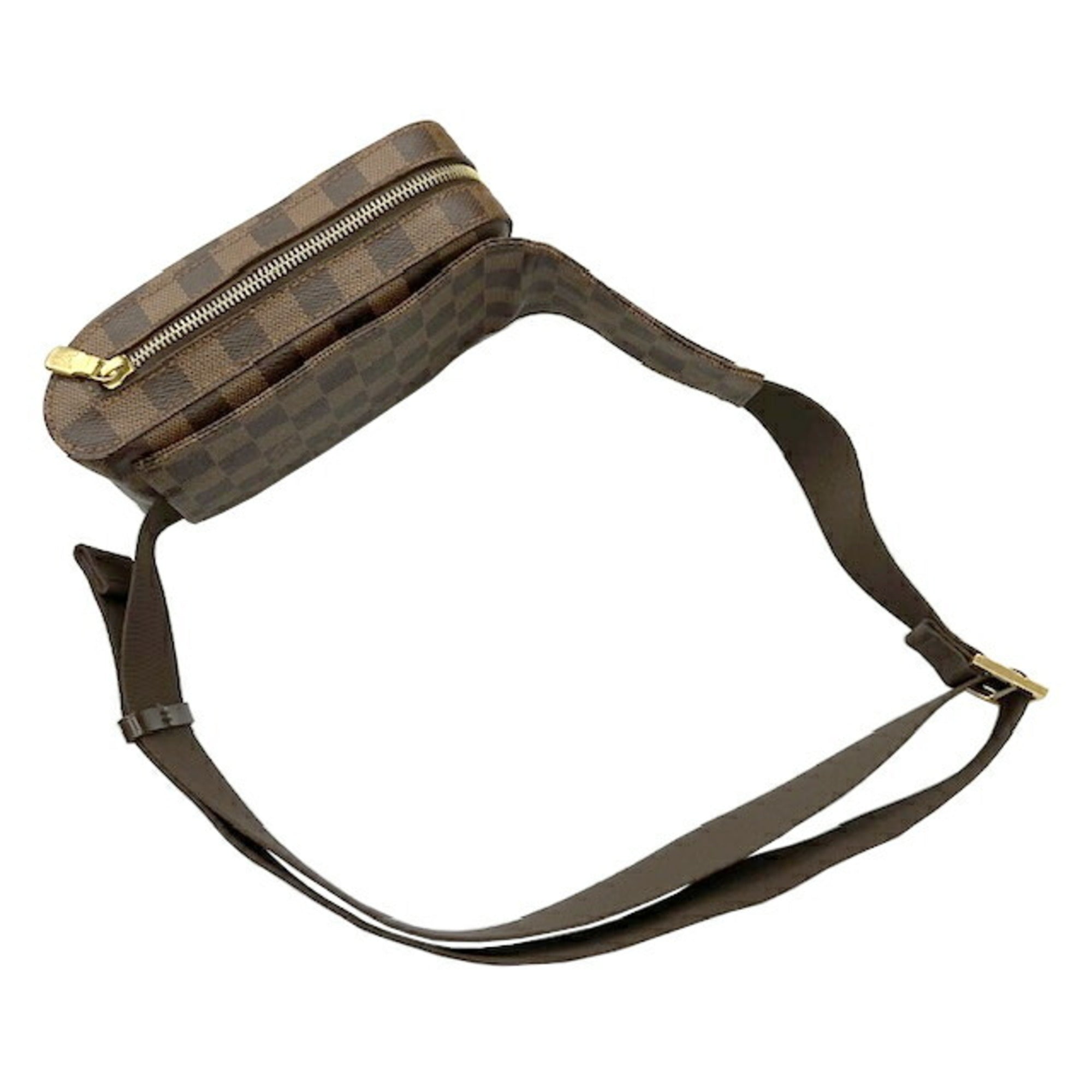 Louis Vuitton Ebene Damier Canvas Shoulder Bag Sling Bag (Pre-Owned)