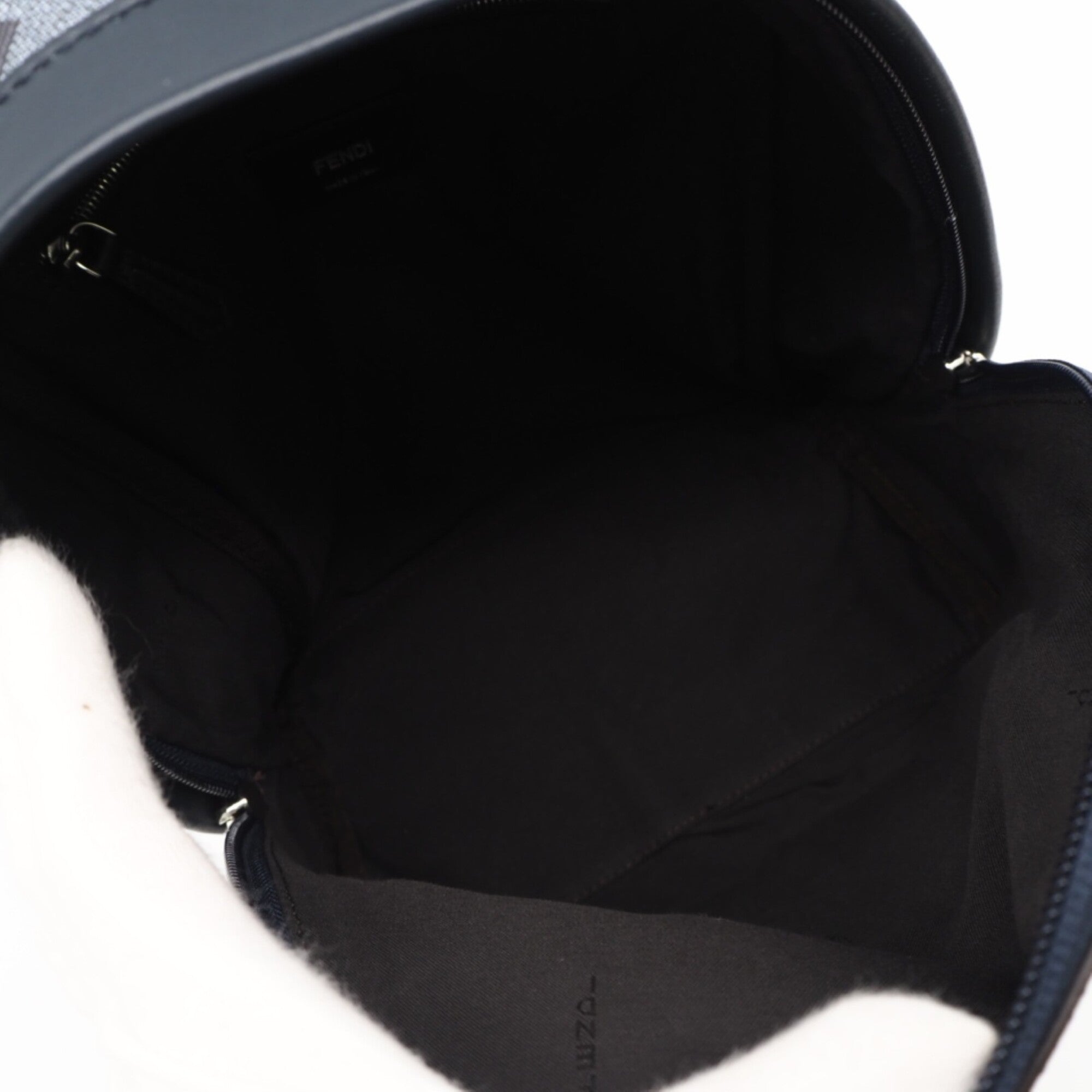 Fendi Blue Coated Canvas Backpack (Pre-Owned)