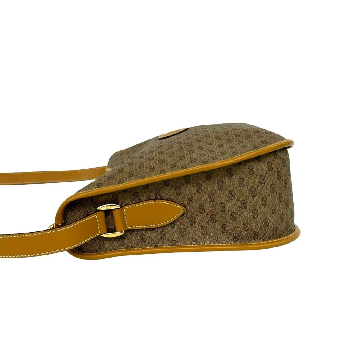 Gucci Brown Leather Pvc Pochette Shoulder Bag (Pre-Owned)