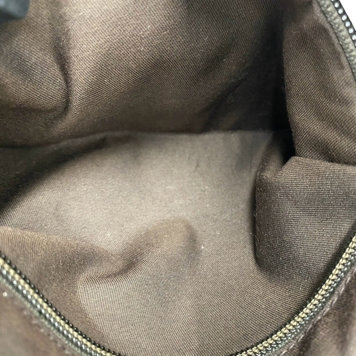 Gucci Brown Canvas Leather Pochette Shoulder Bag (Pre-Owned)