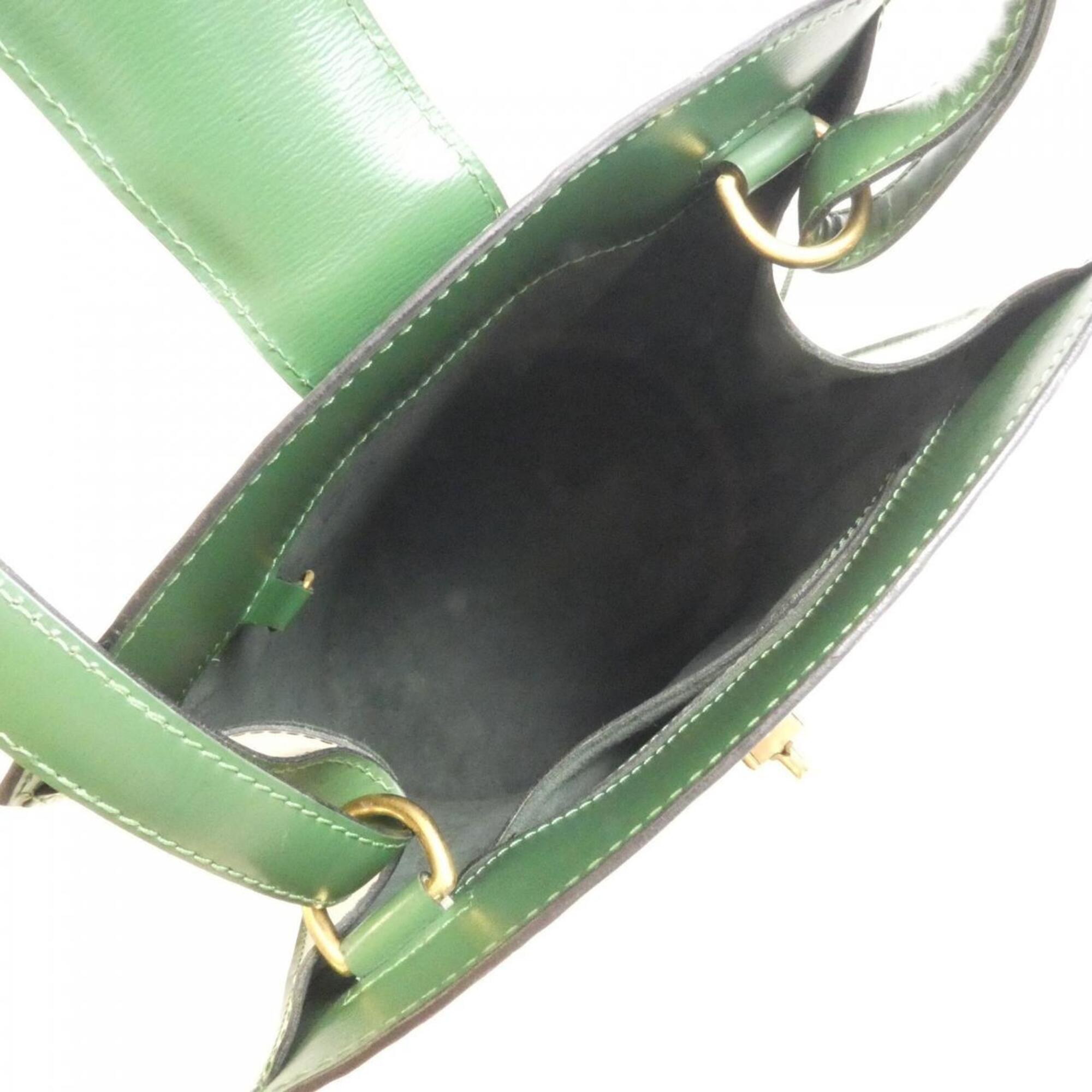 Louis Vuitton Green Leather Shoulder Bag (Pre-Owned)