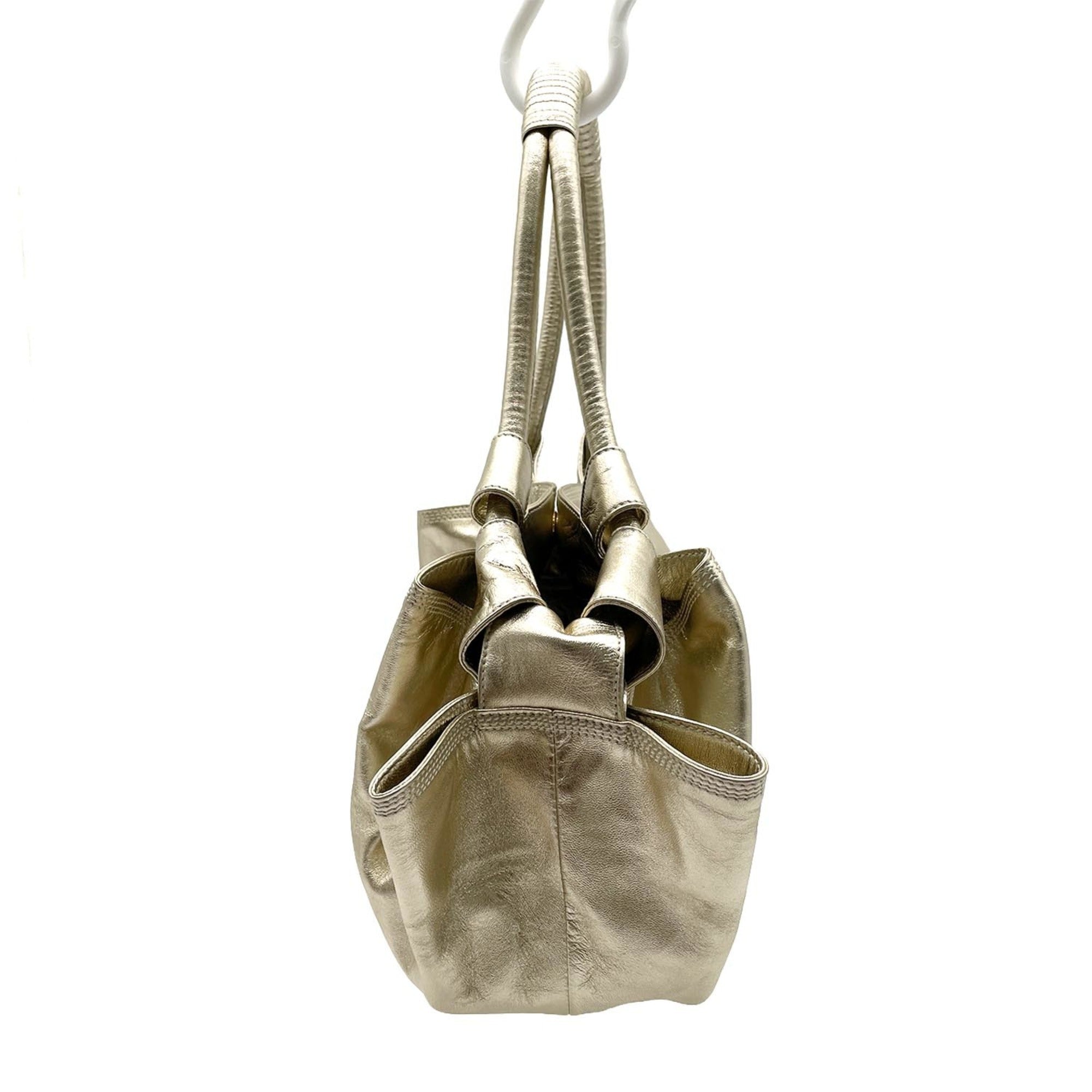 Loewe Gold Leather Handbag (Pre-Owned)