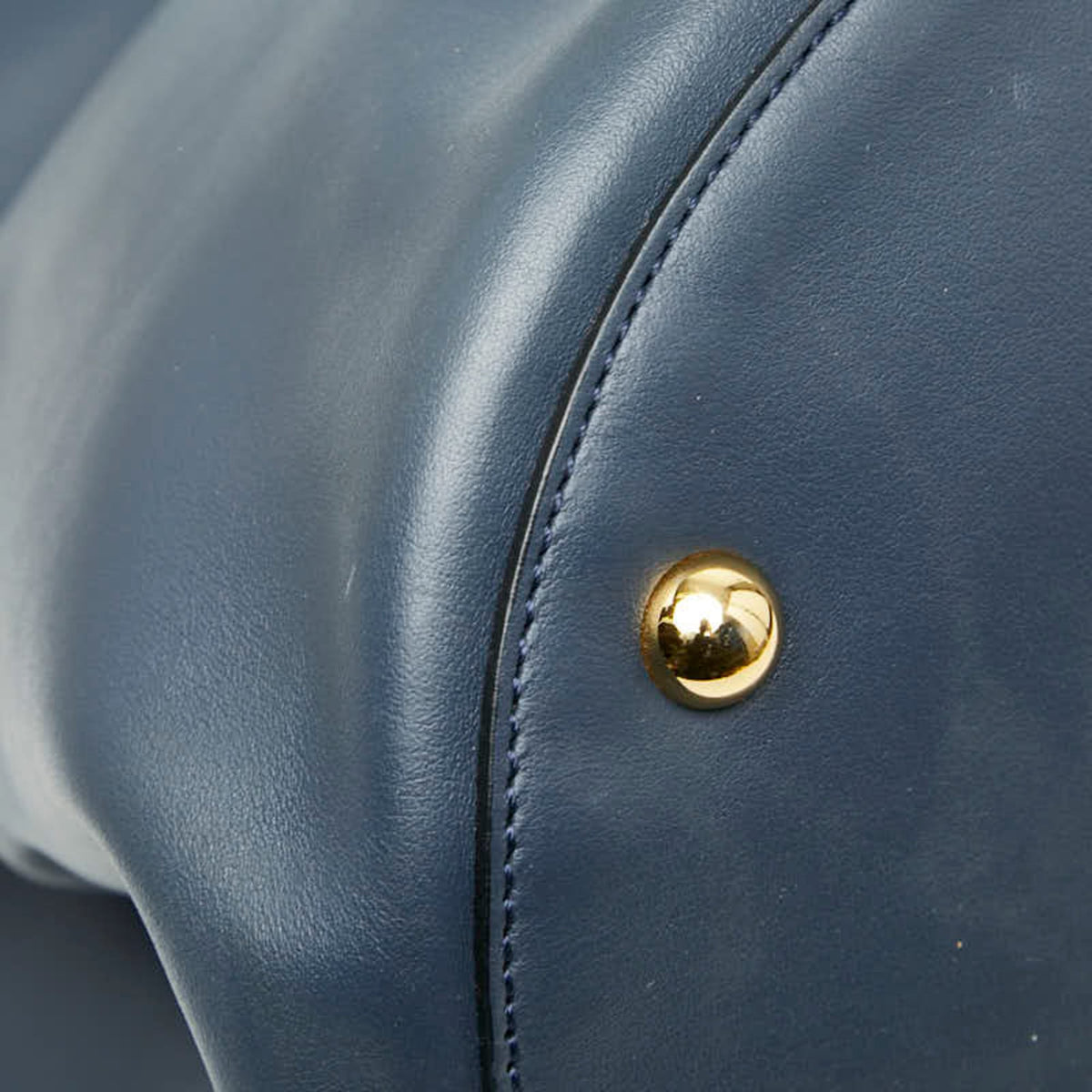 Marni Navy Leather Handbag Pouch Shoulder Bag (Pre-Owned)