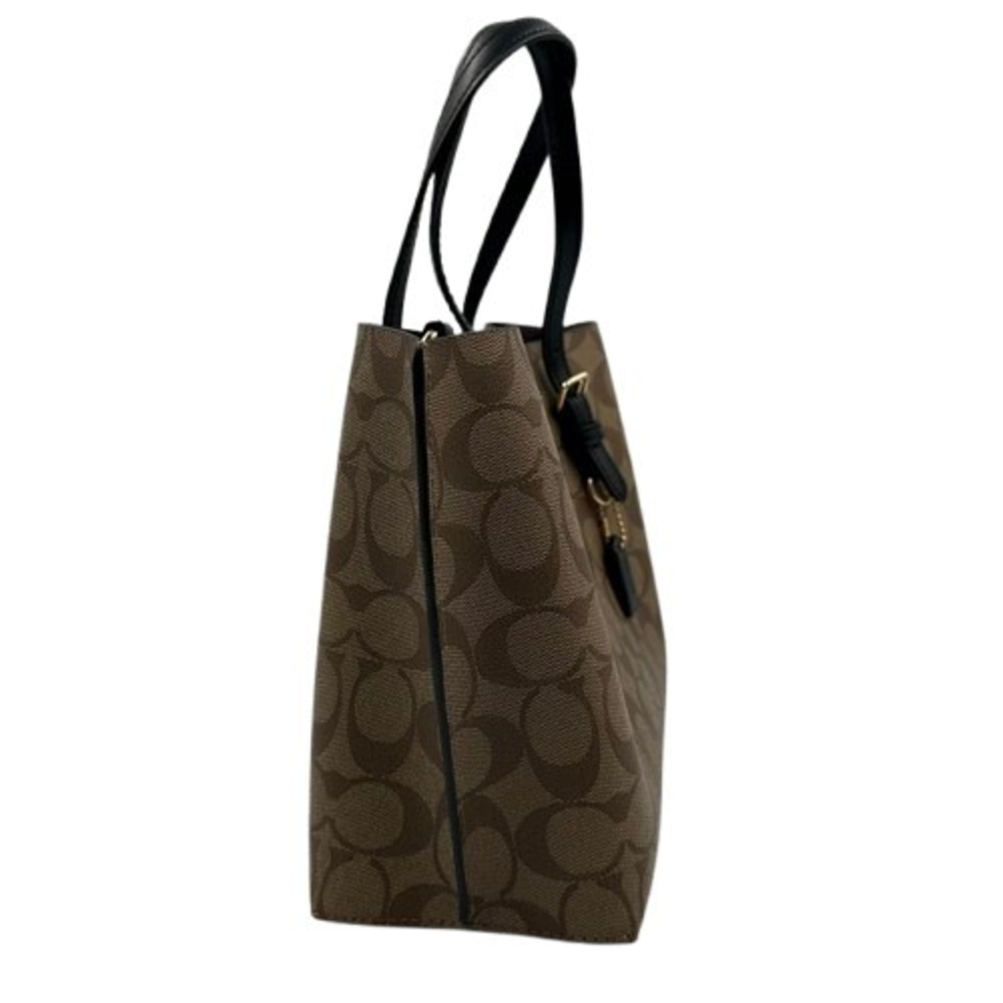 Coach Signature Brown Pvc Handbag (Pre-Owned)