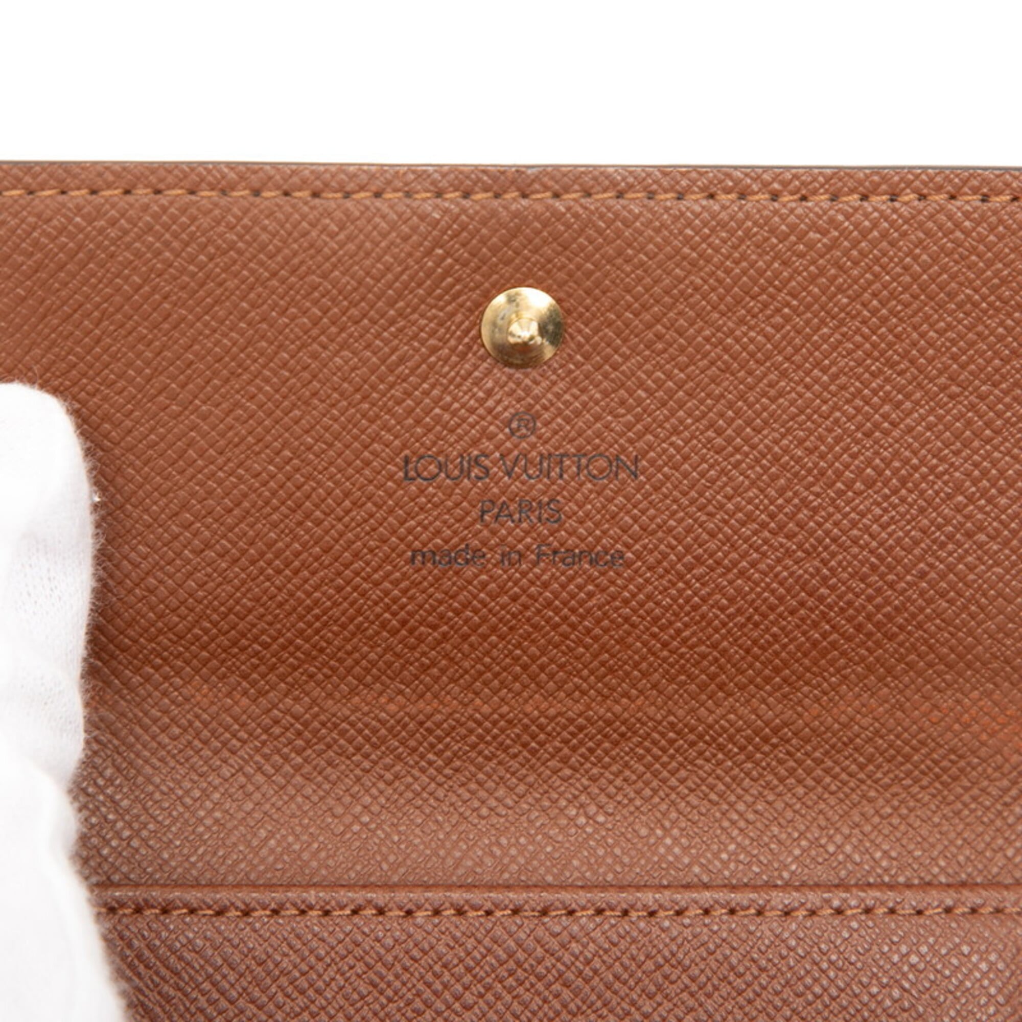 Louis Vuitton Brown Monogram Pvc Leather Wallet (Tri-Fold) (Pre-Owned)