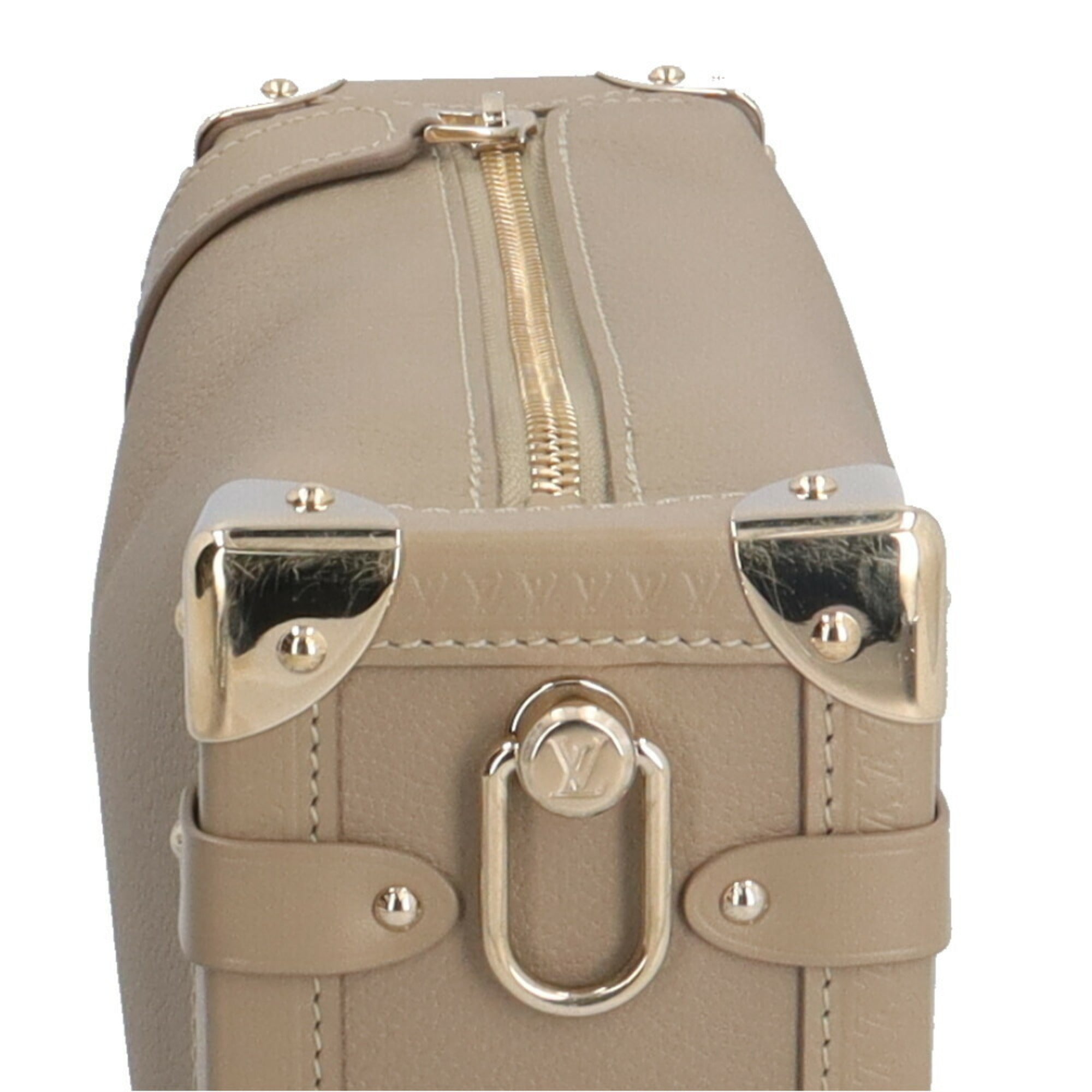Louis Vuitton Beige Taupe Leather Shoulder Bag (Pre-Owned)